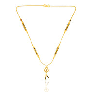 22K Charming Triple Petal Gold Short Mangalsutra