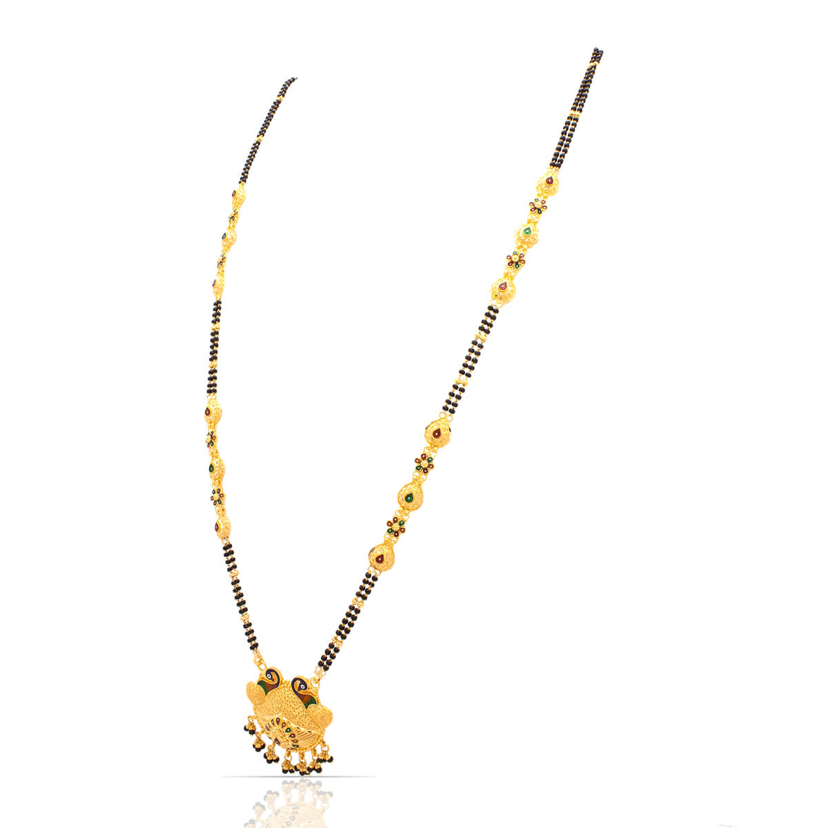 Captivating 22K Gold Floral Long Mangalsutra