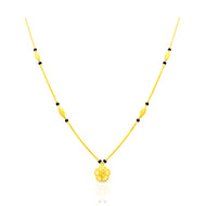 Soft Floral Glow 22K Gold Short Mangalsutra