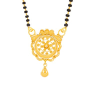22K Floral Grace Gold Mangalsutra Pendant