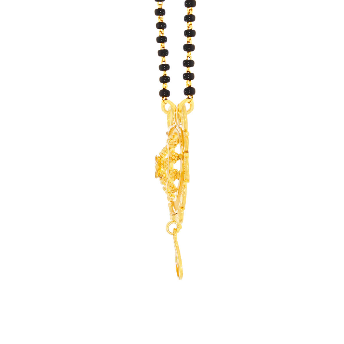 22K Floral Grace Gold Mangalsutra Pendant