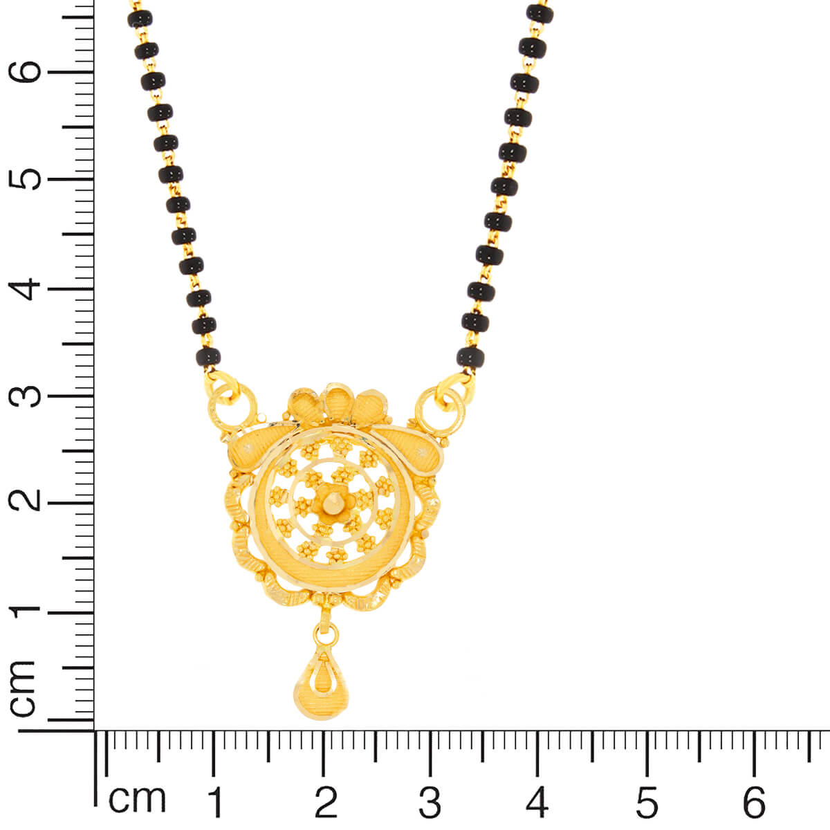 22K Floral Grace Gold Mangalsutra Pendant