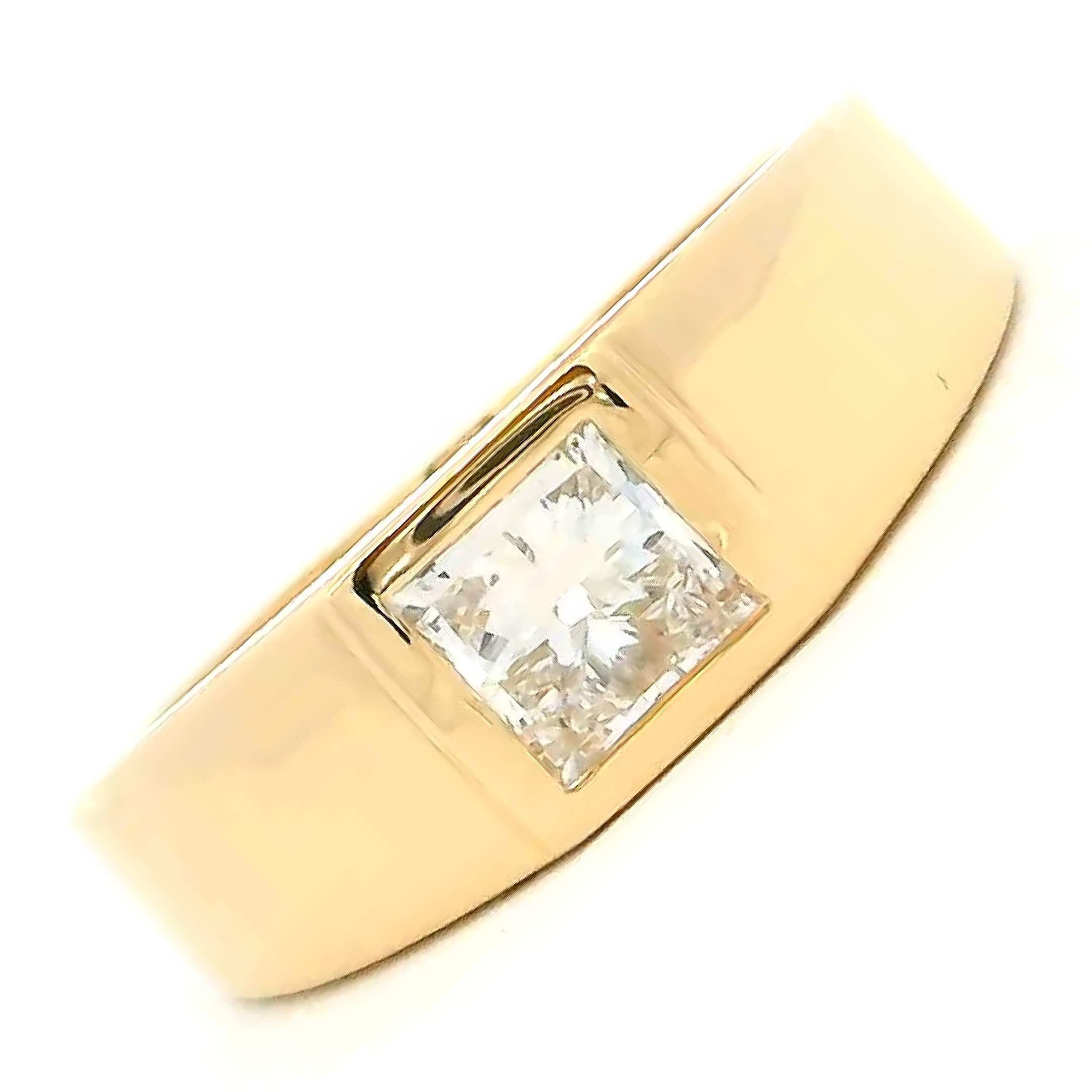 Robust Radiance 14K Rose Lab Grown Diamond Ring  For Men