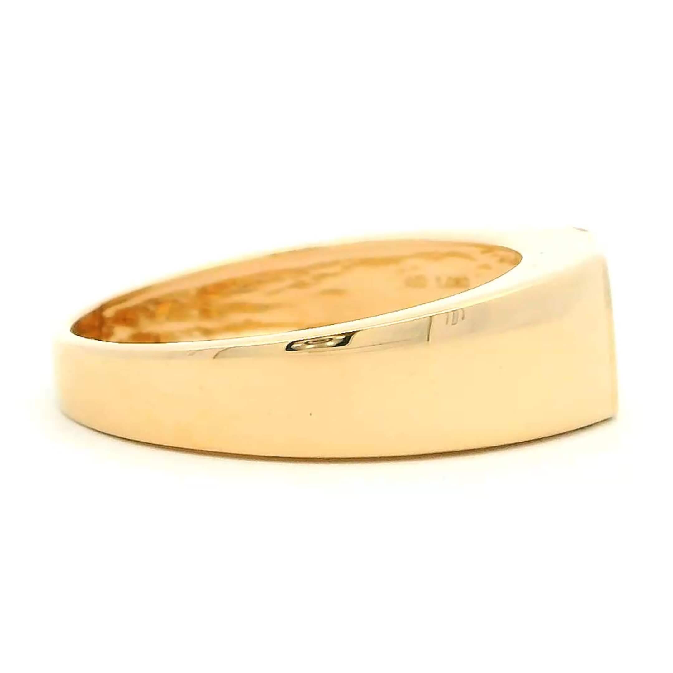 Robust Radiance 14K Rose Lab Grown Diamond Ring  For Men