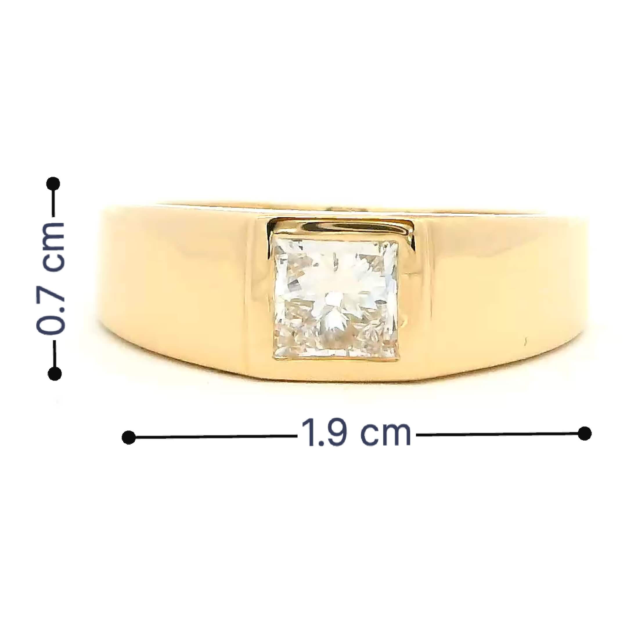 Robust Radiance 14K Rose Lab Grown Diamond Ring  For Men