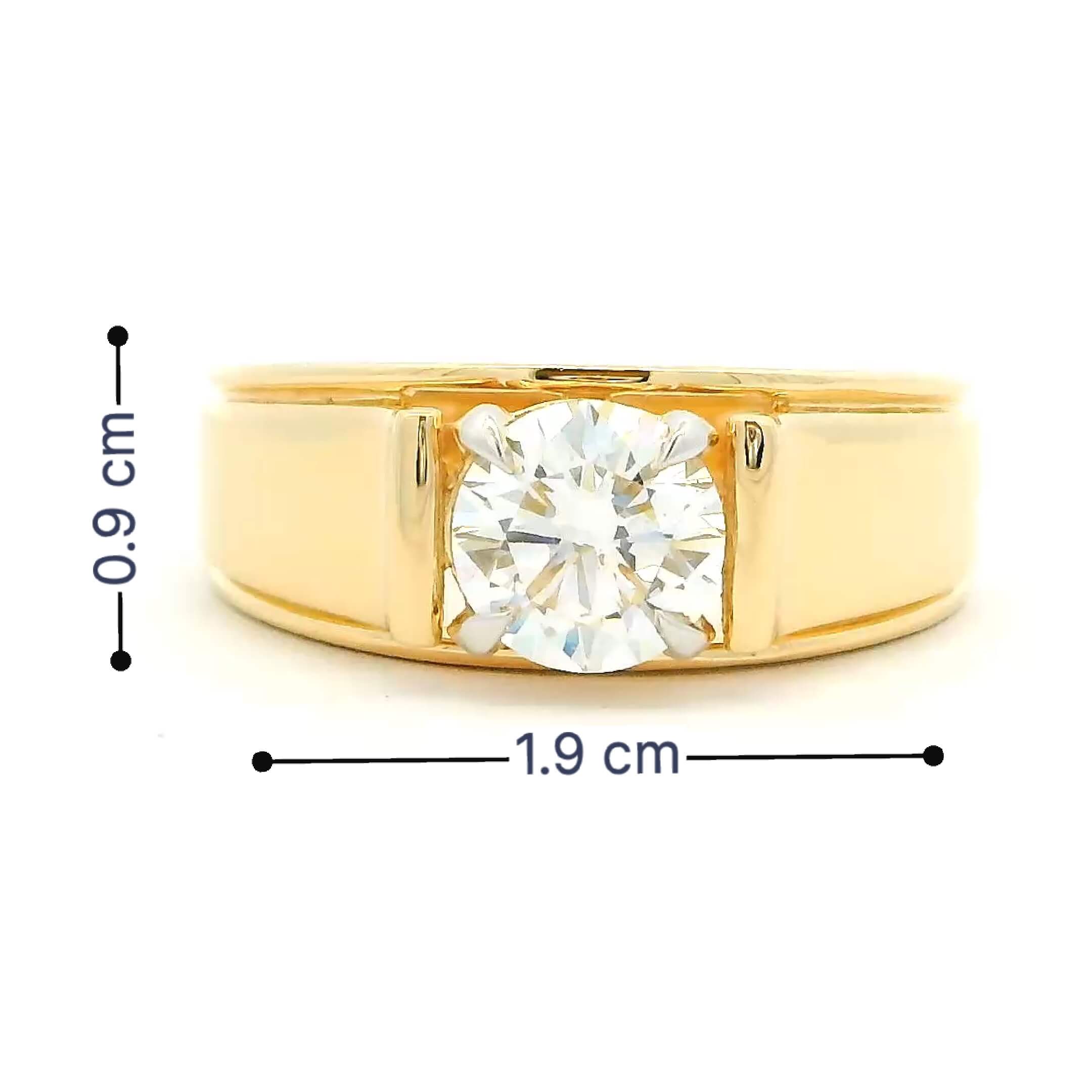 Mighty Modish 14K Rose Lab Grown Diamond Ring  For Men