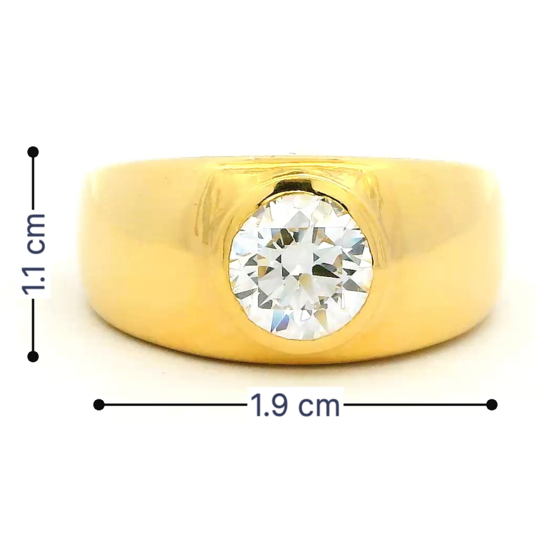 9K Lab Grown Diamond Ring For Men