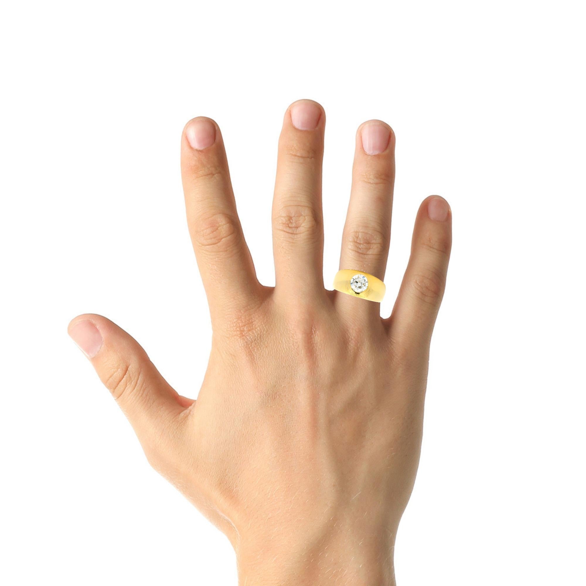 9K Lab Grown Diamond Ring For Men