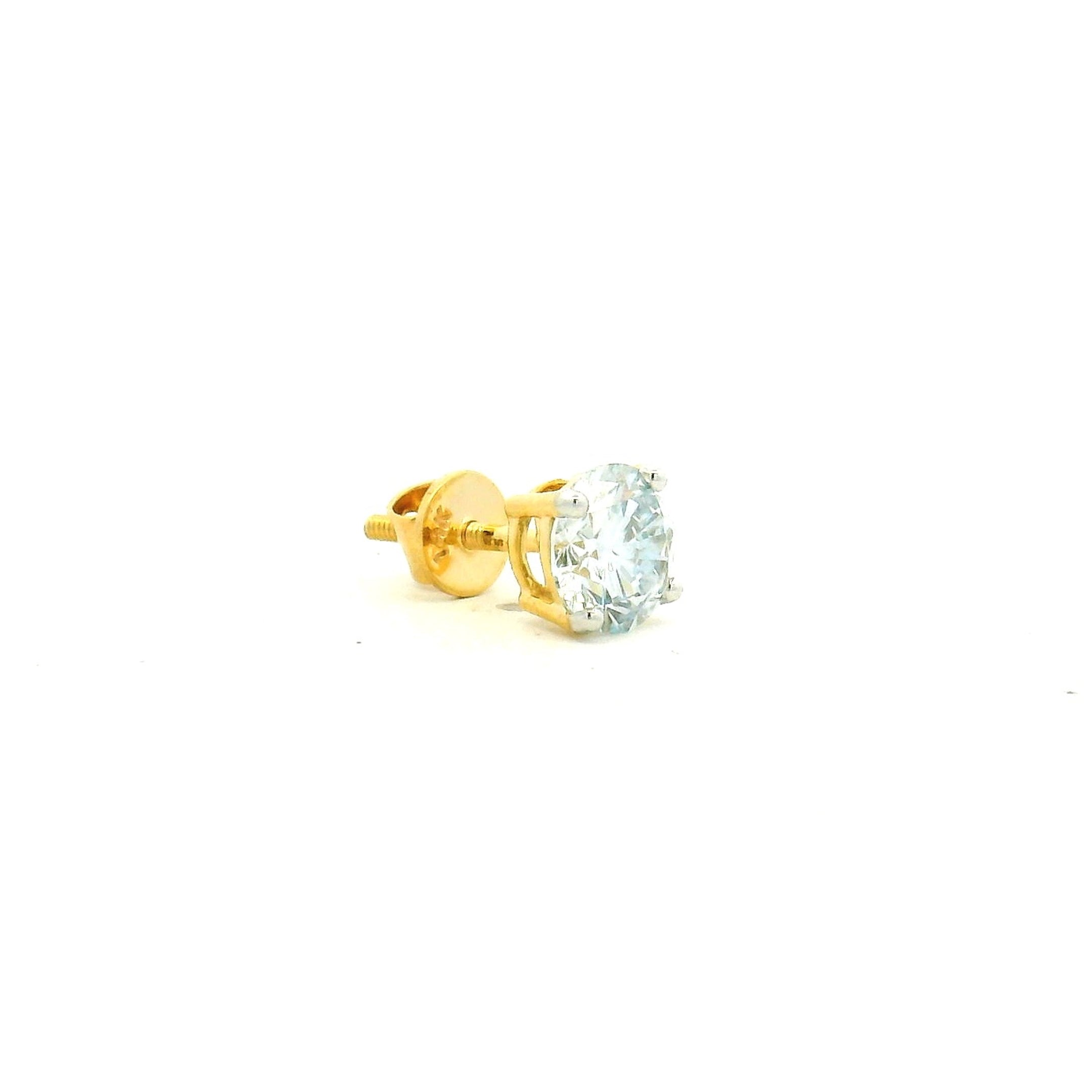 14K Lab Grown Diamond Stud For Men
