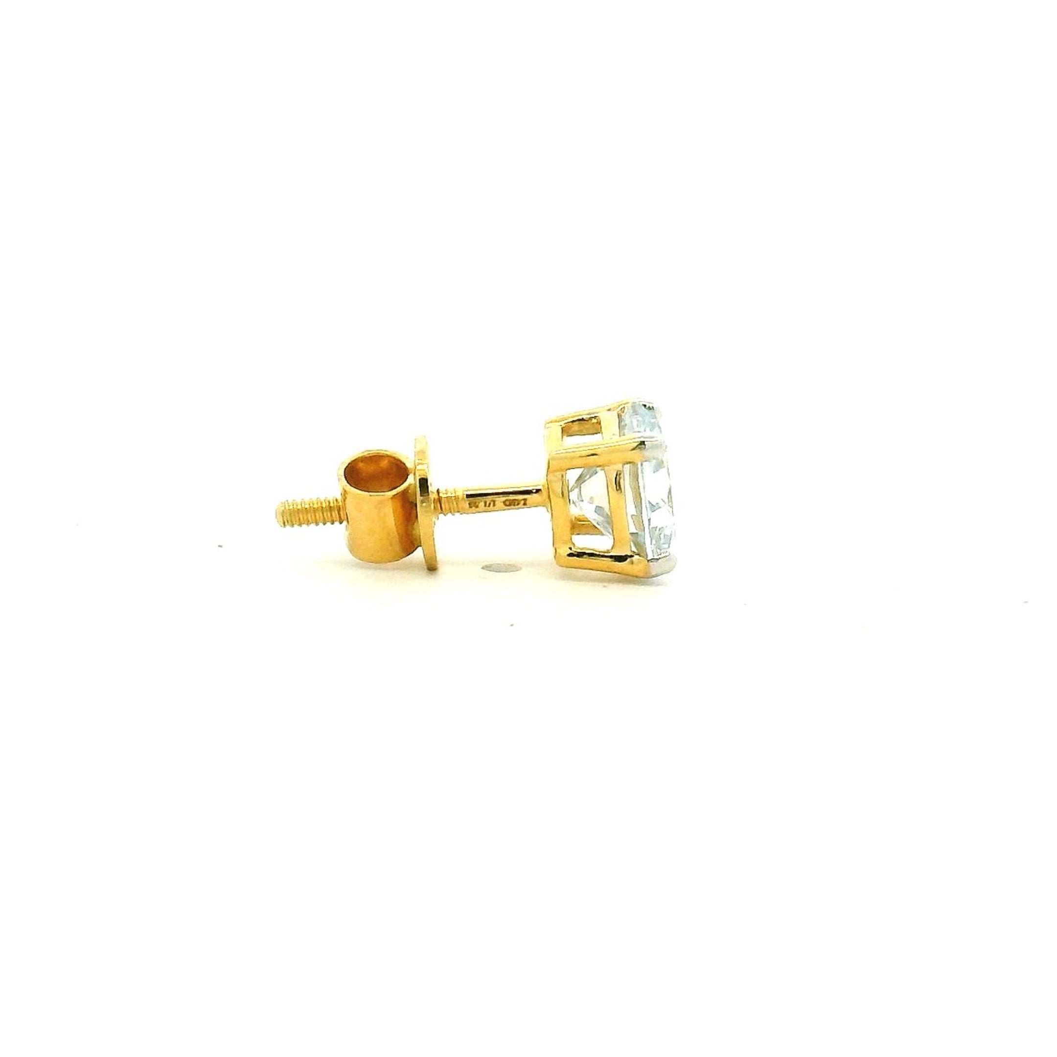 14K Lab Grown Diamond Stud For Men