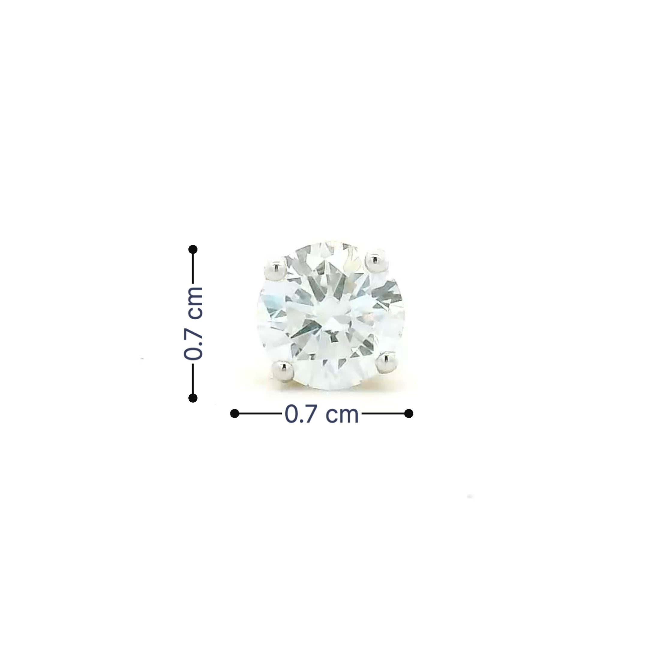 14K Lab Grown Diamond Stud For Men