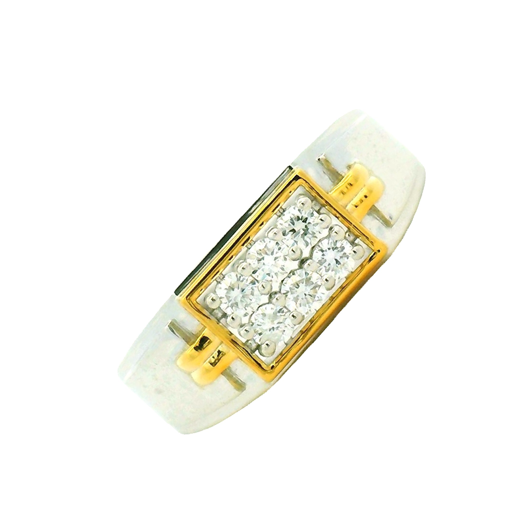 9K Mens Lab Grown Diamond Ring