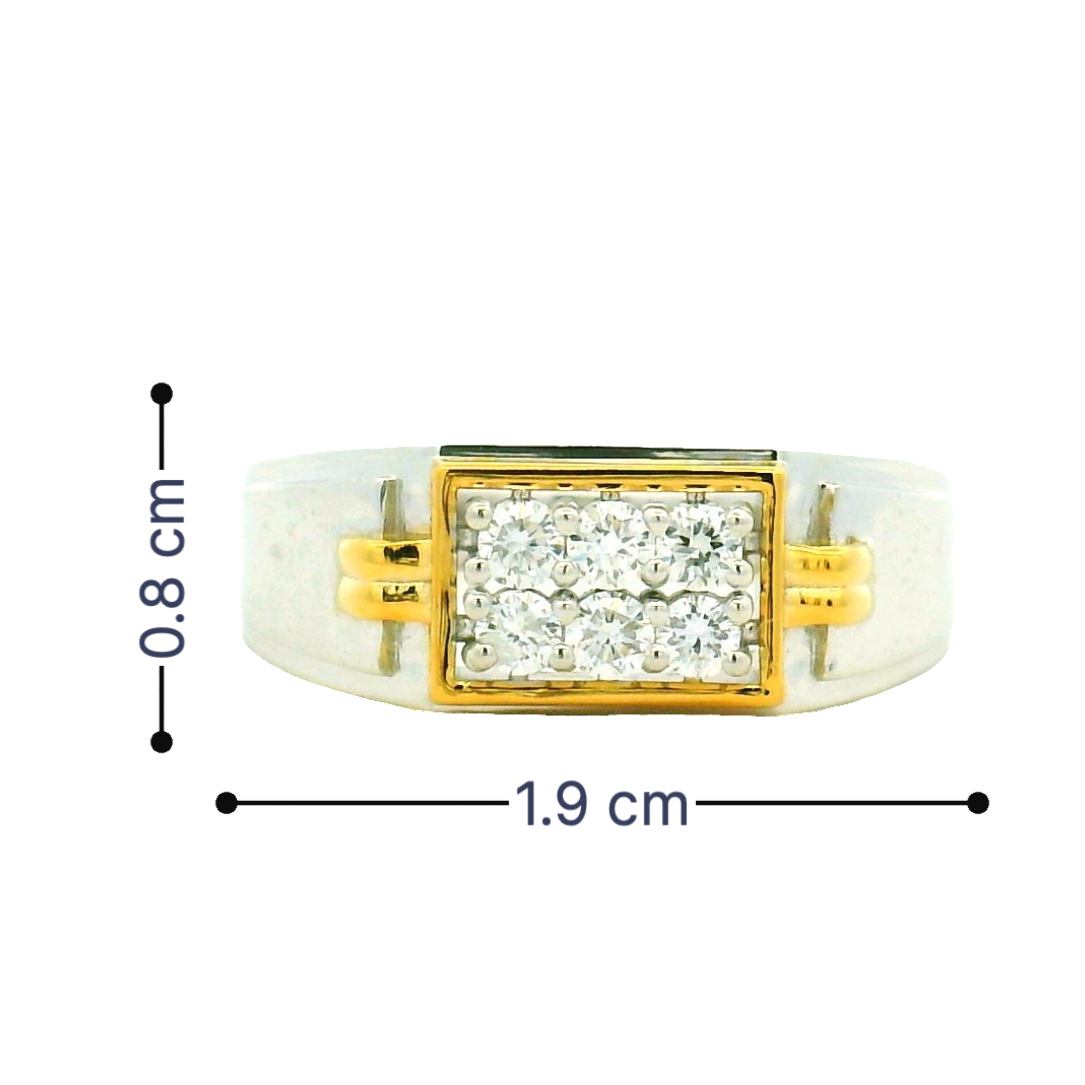 9K Mens Lab Grown Diamond Ring