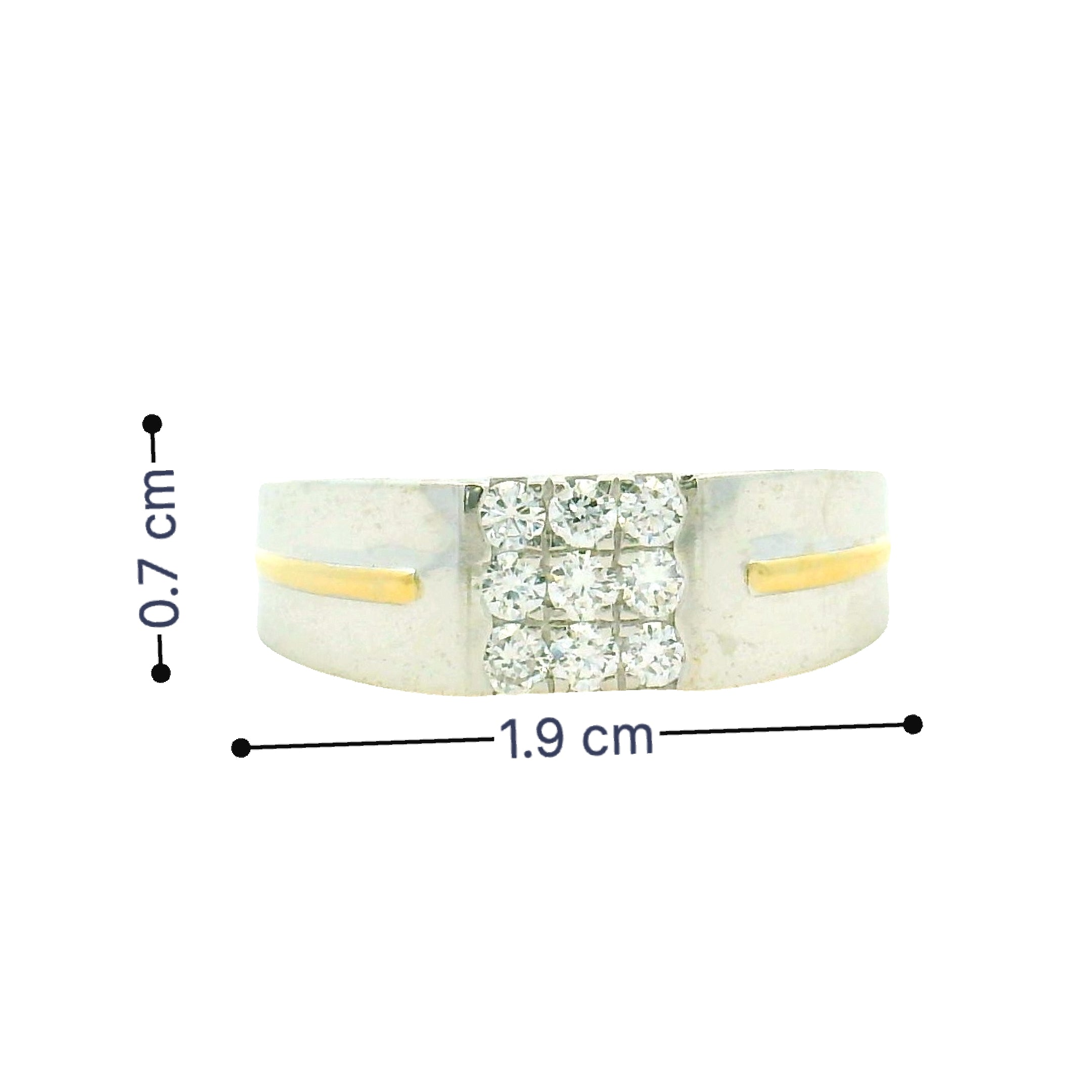 9K Mens Lab Grown Diamond Ring