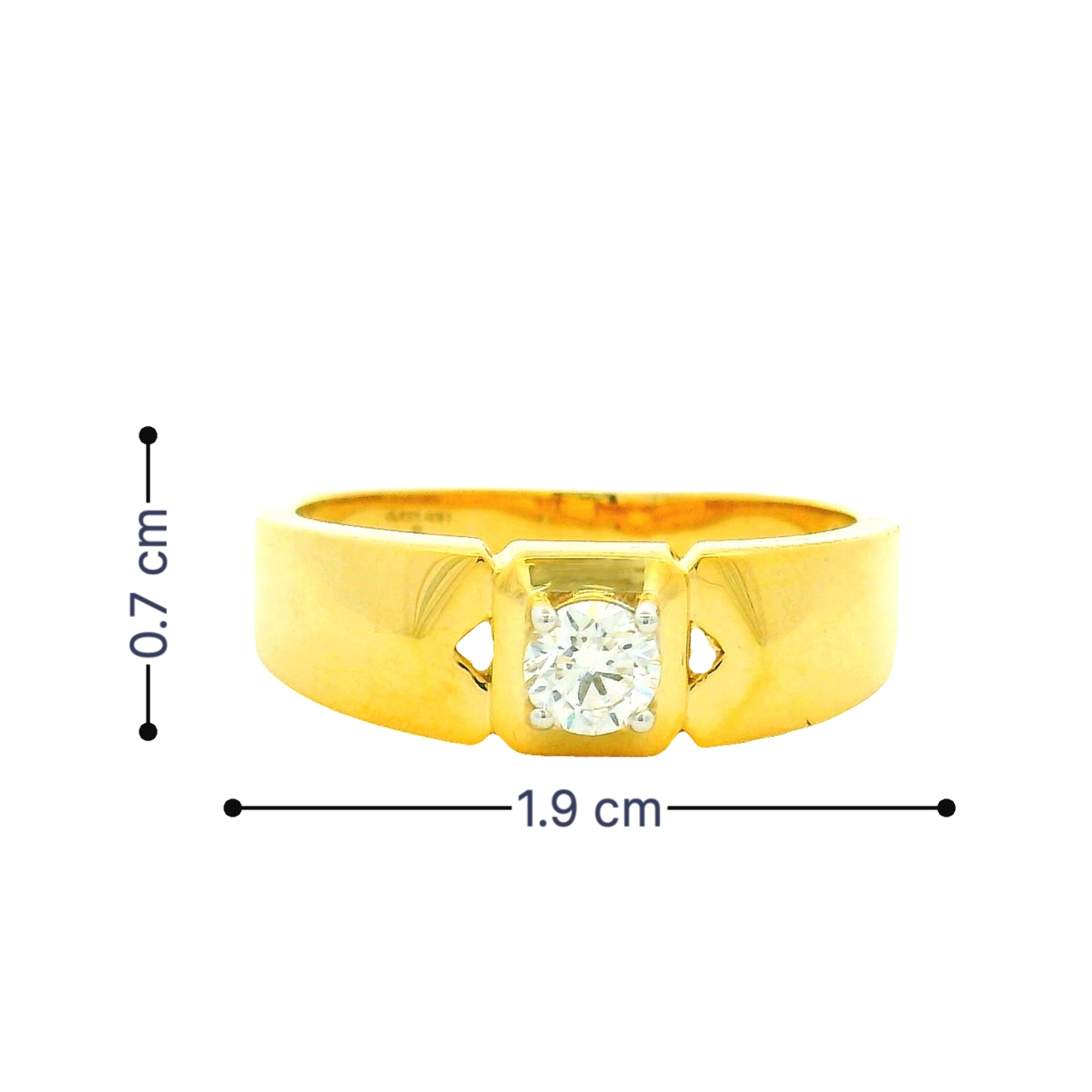 9K Mens Lab Grown Diamond Ring