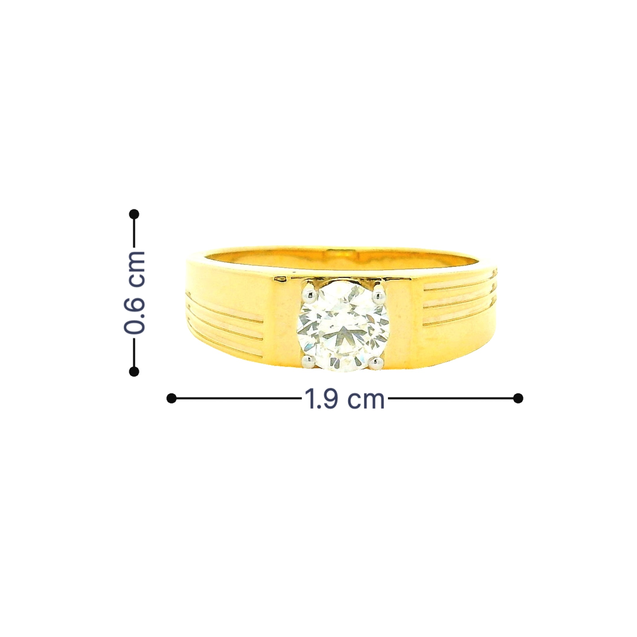 9K Mens Lab Grown Diamond Ring