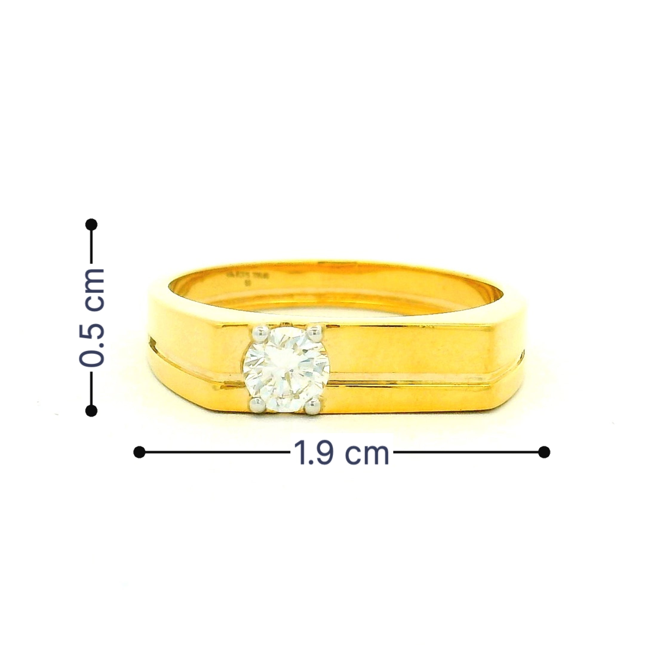 9K Mens Lab Grown Diamond Ring