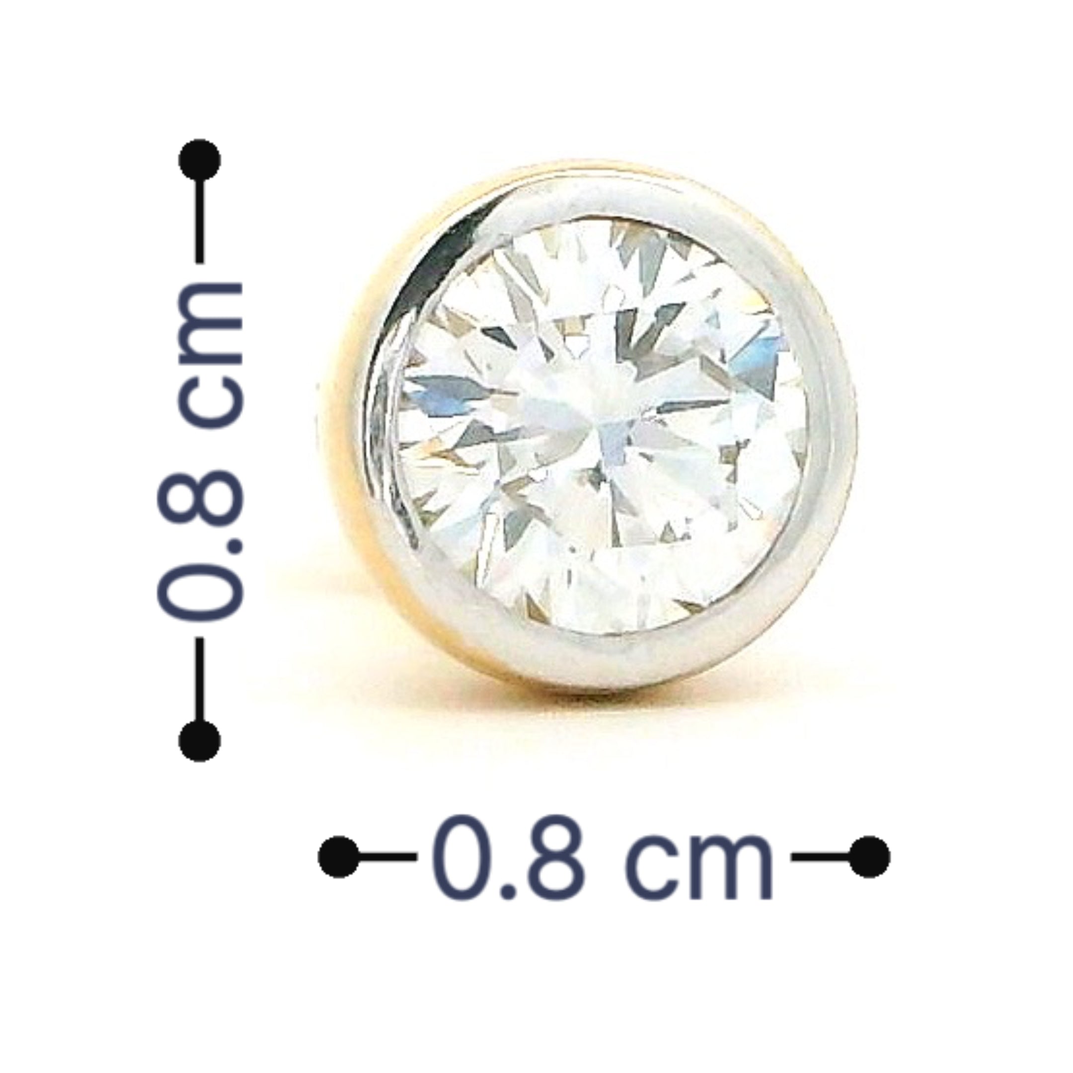 14K Lab Grown Diamond Stud For Men