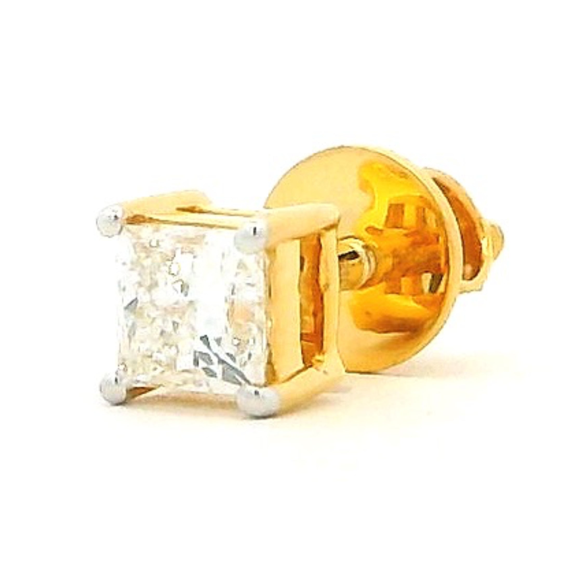 14K Lab Grown Diamond Stud For Men
