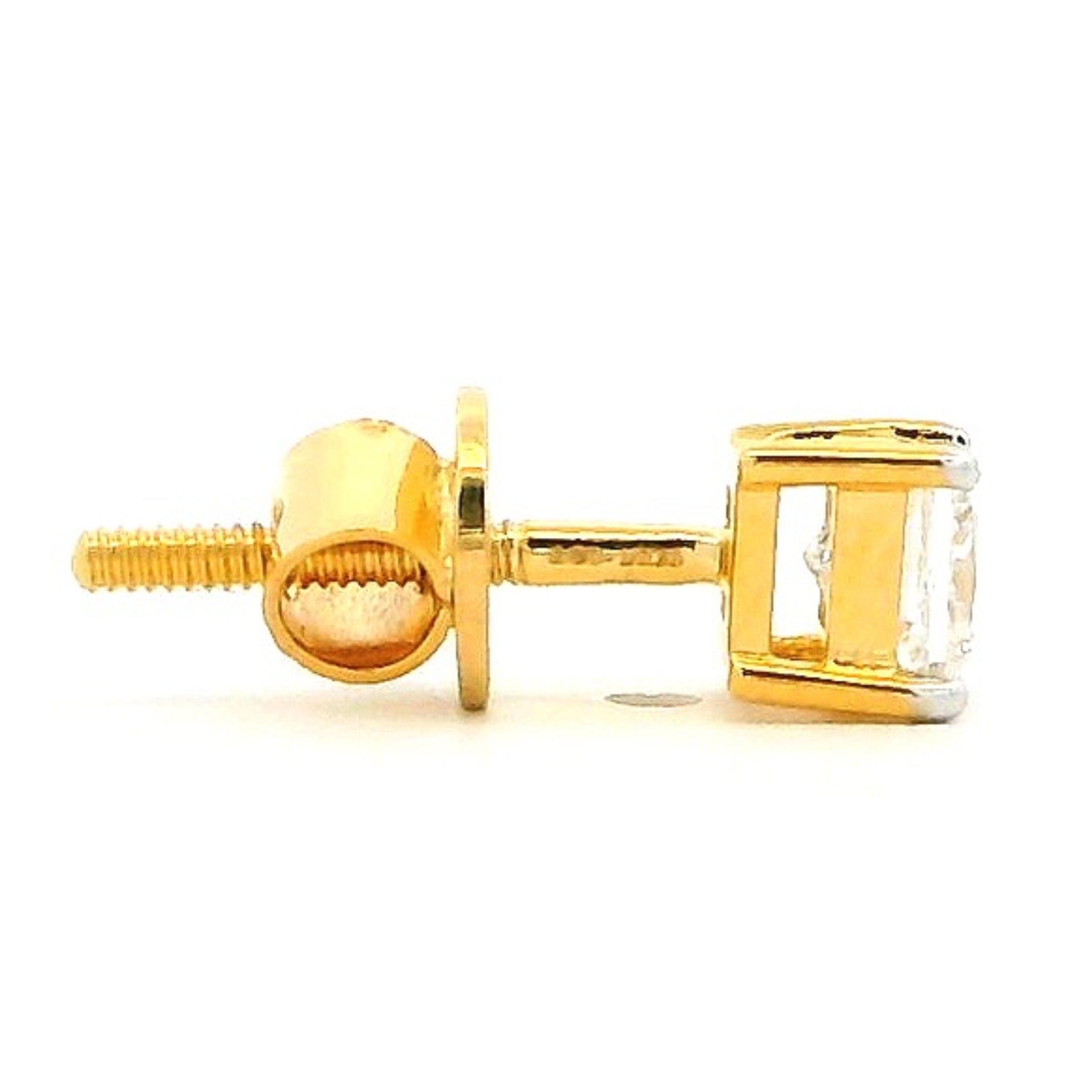 14K Lab Grown Diamond Stud For Men