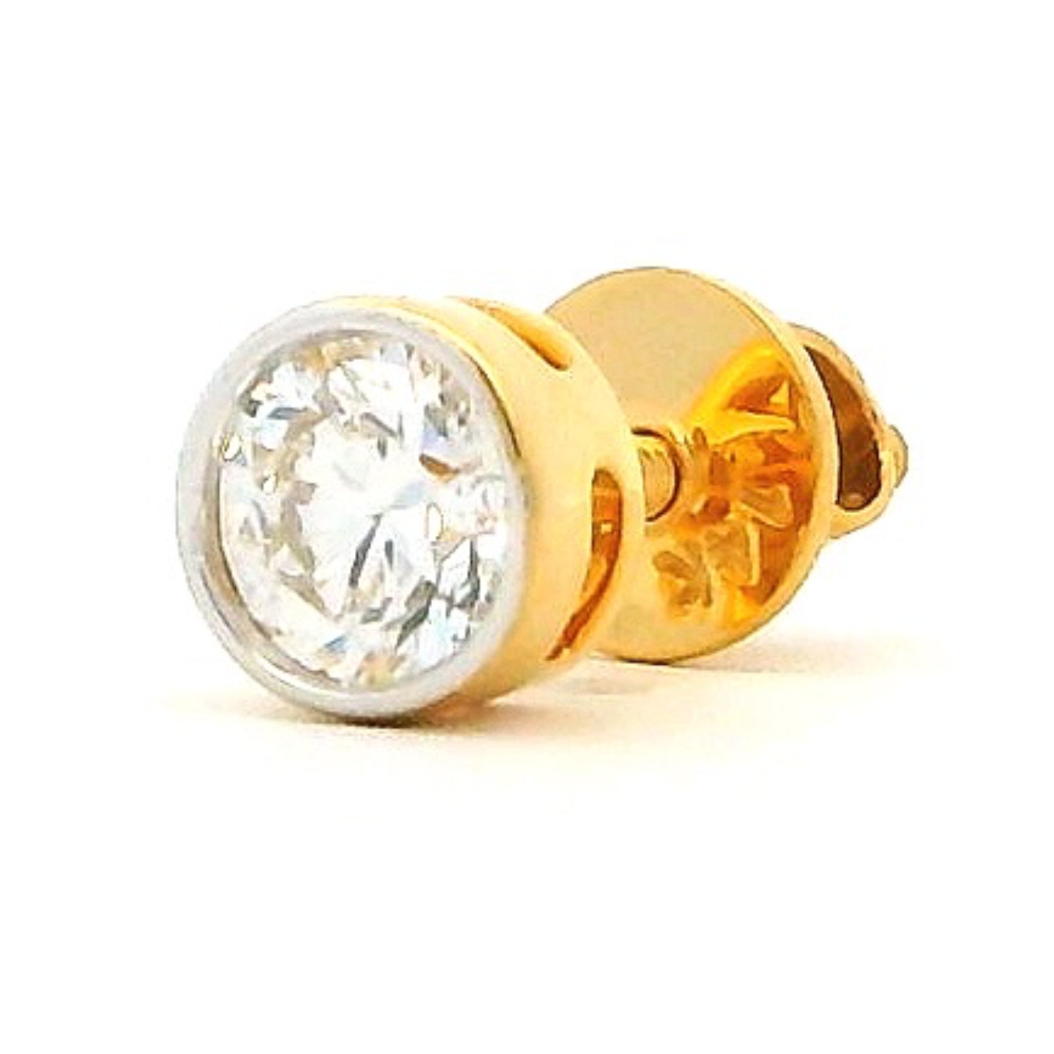 14K Lab Grown Diamond Stud For Men