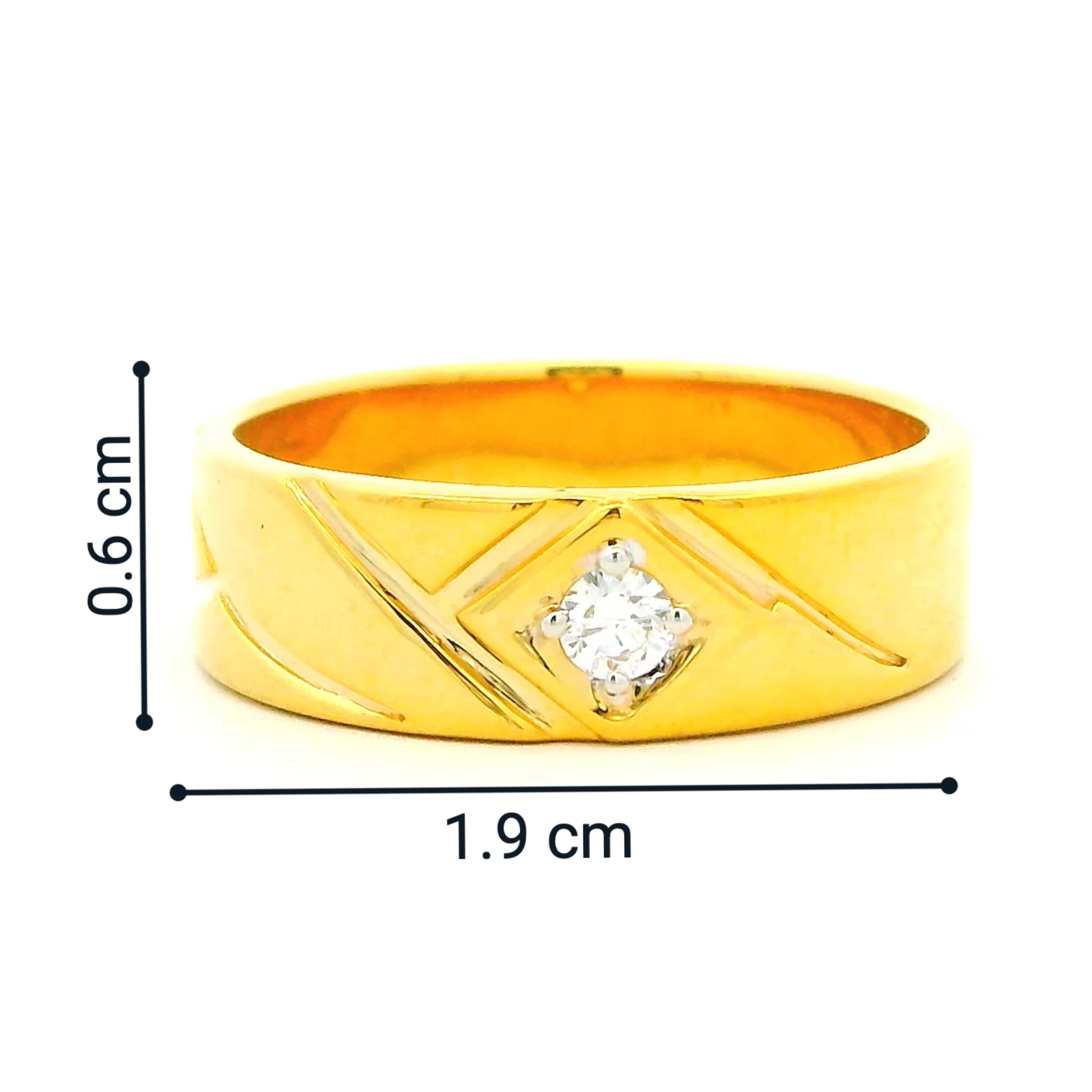 9K Lab Grown Diamond Ring For Men