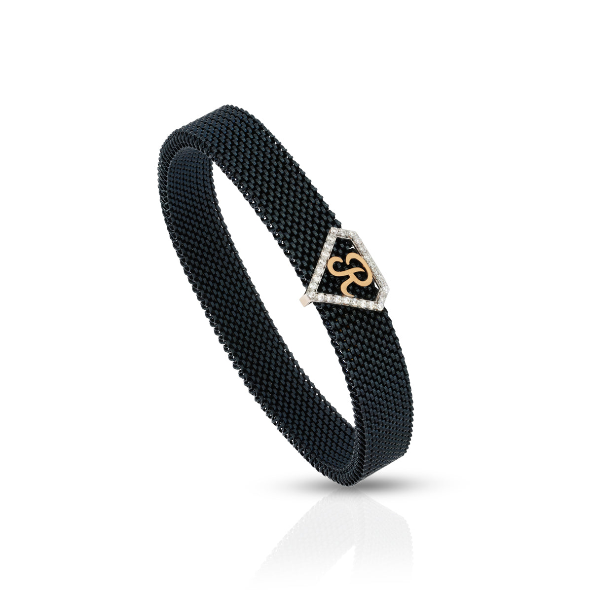 Radiating R 18K Gold Bracelet for Men