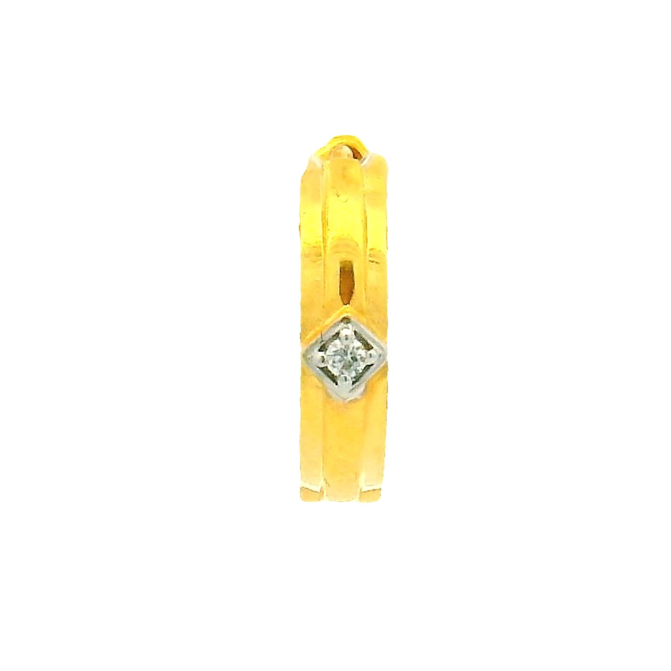 Noble Gleam 18K Gold Hoops for Men