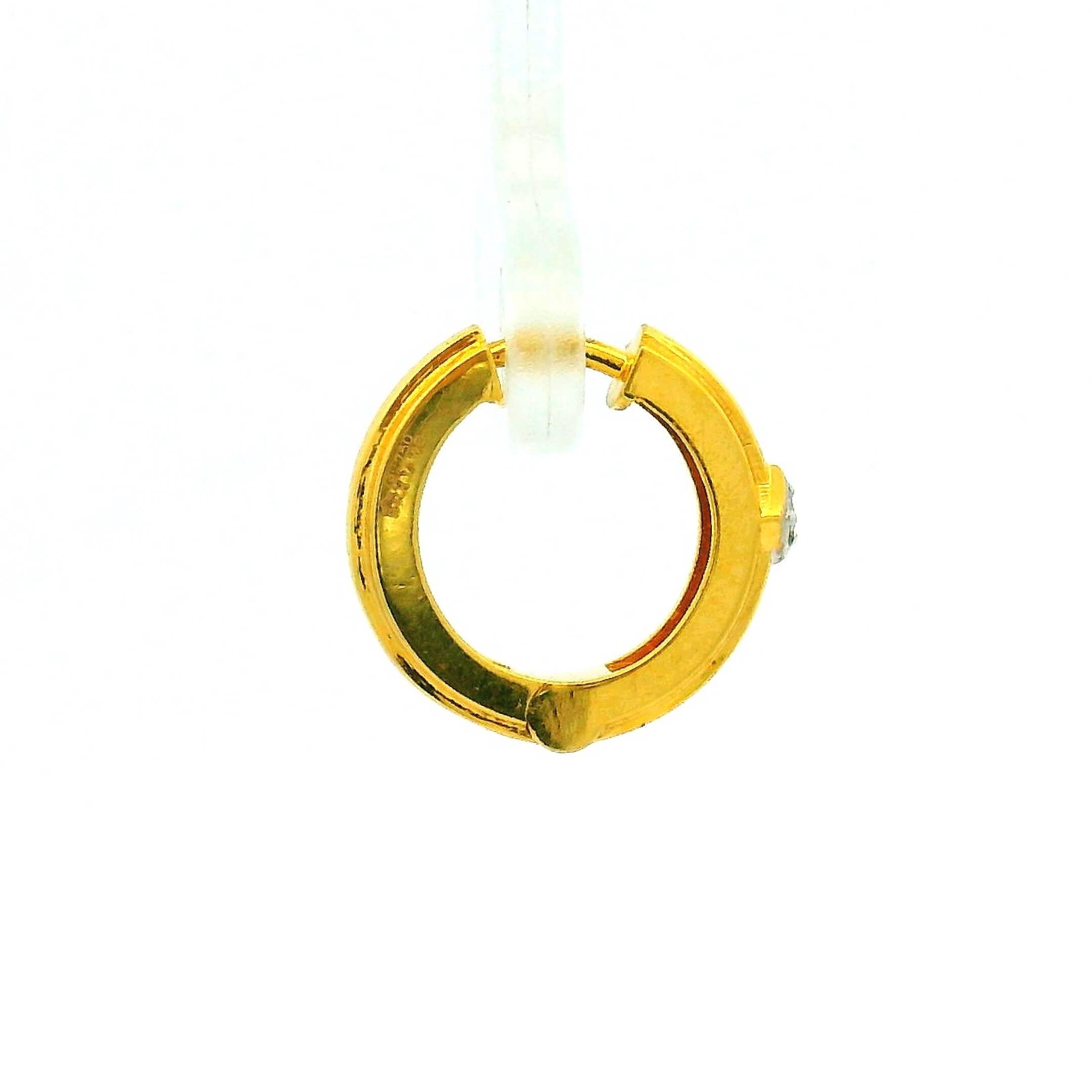 Noble Gleam 18K Gold Hoops for Men