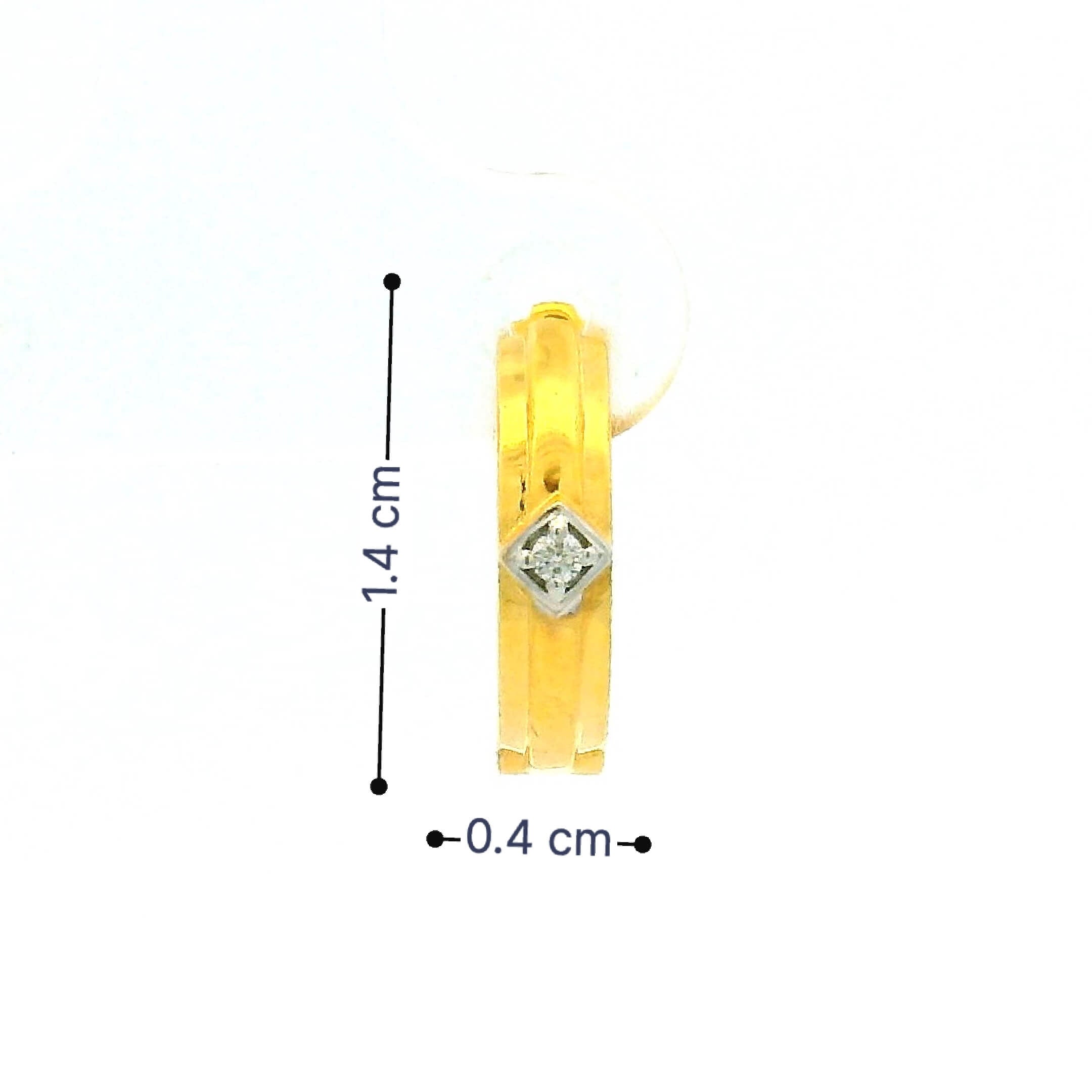 Noble Gleam 18K Gold Hoops for Men
