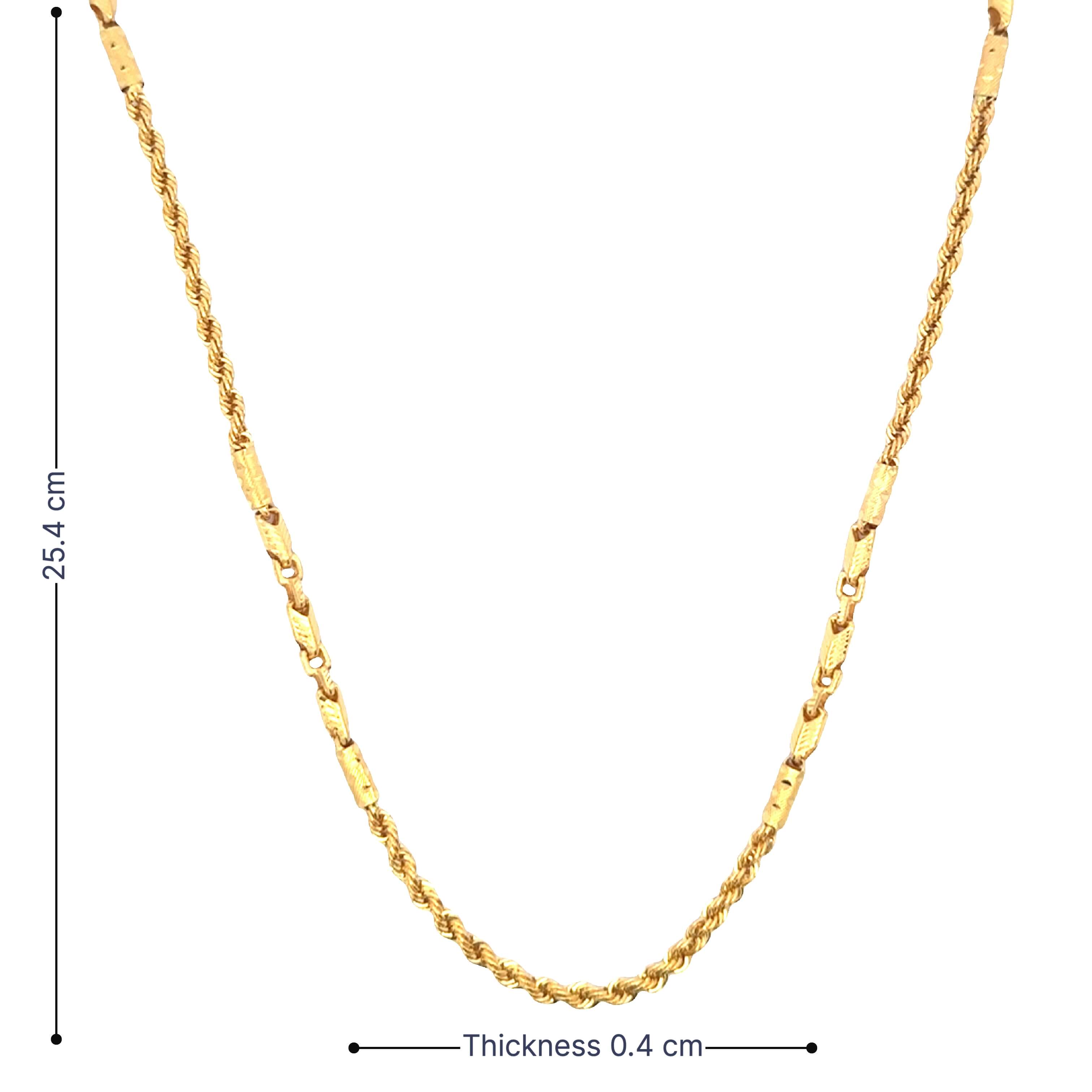 Sauve Swirl 22K Gold Chain for Men