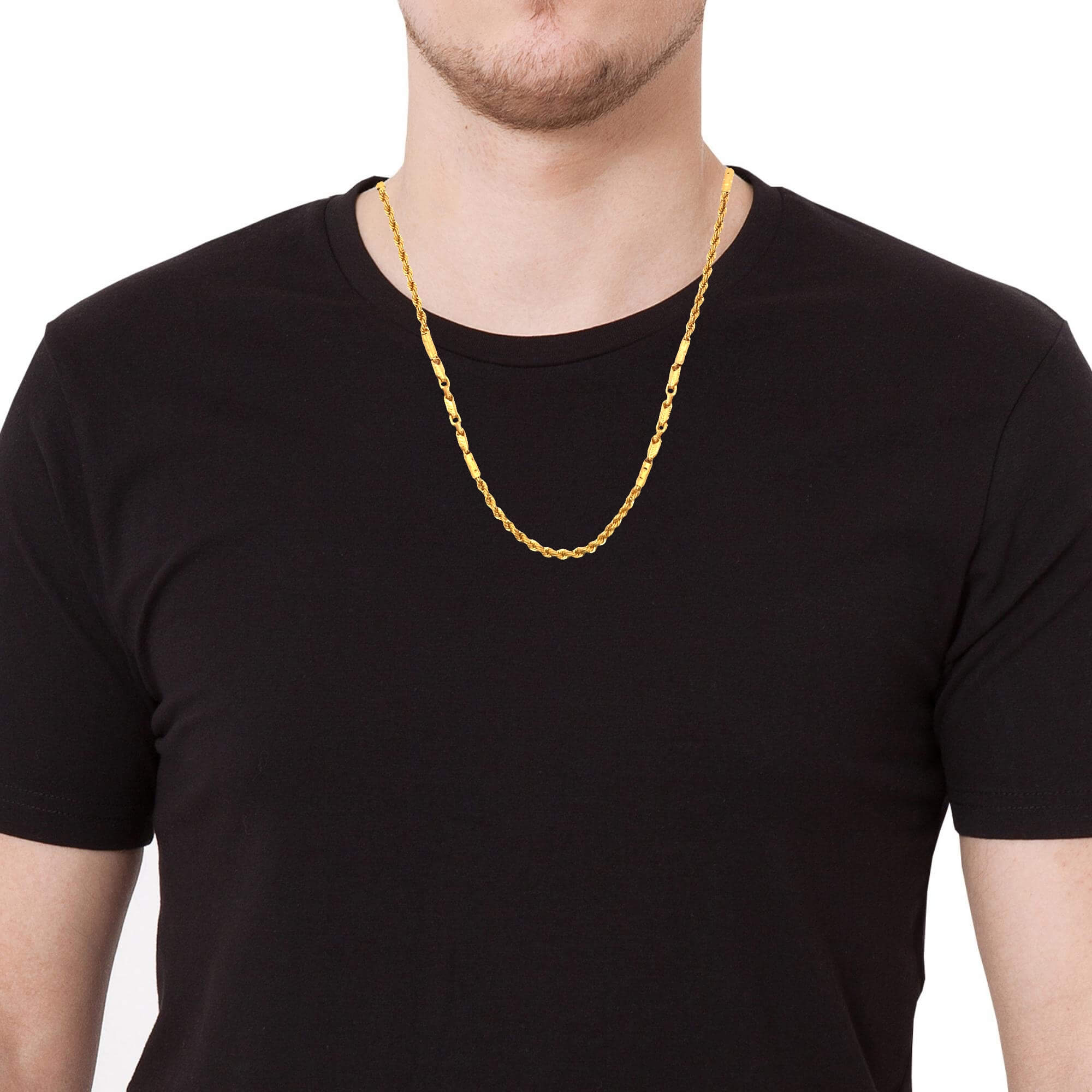 Sauve Swirl 22K Gold Chain for Men