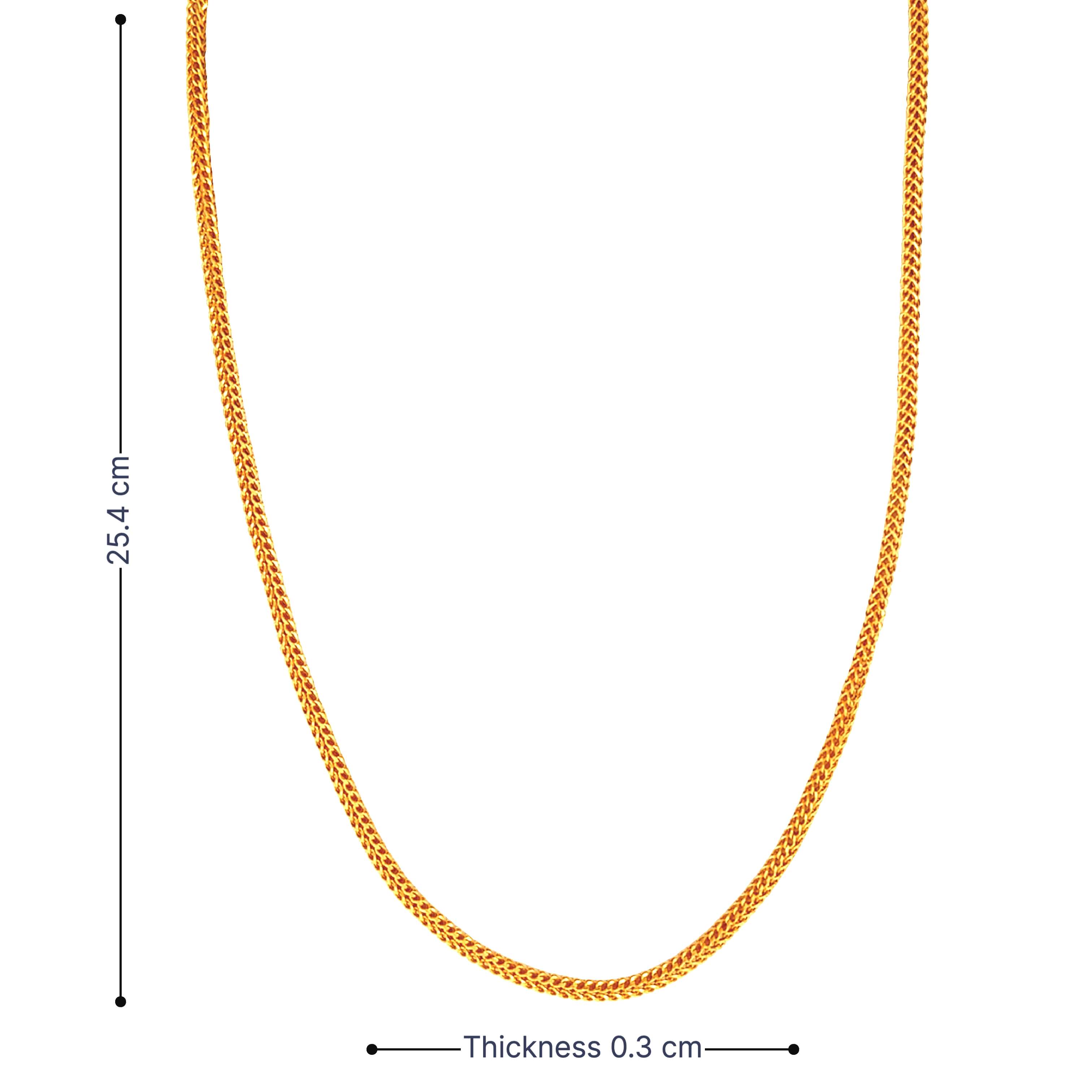 Dashing Glaze 22K Gold Chain for Men