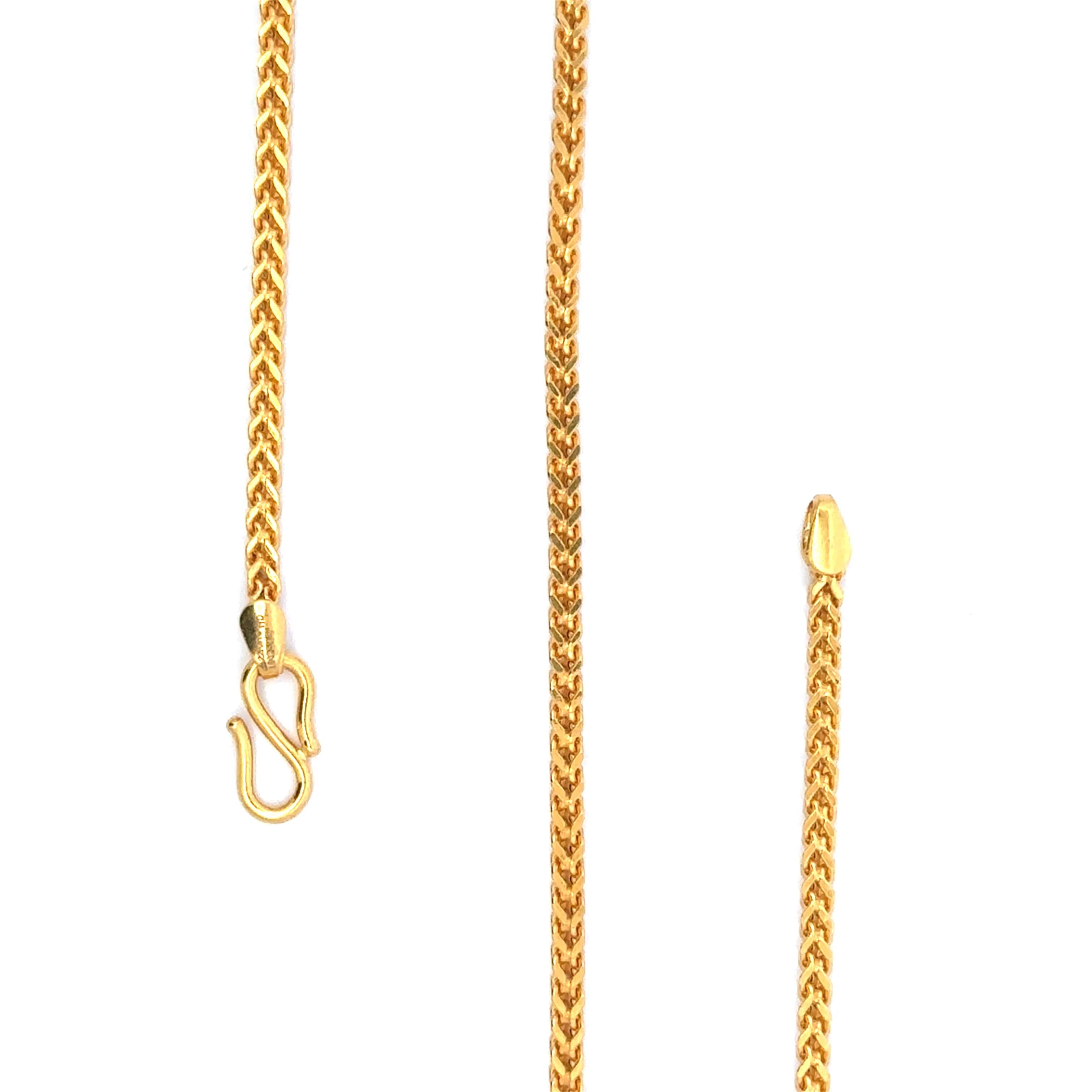 Refined Glaze 22K Gold Chain for Men