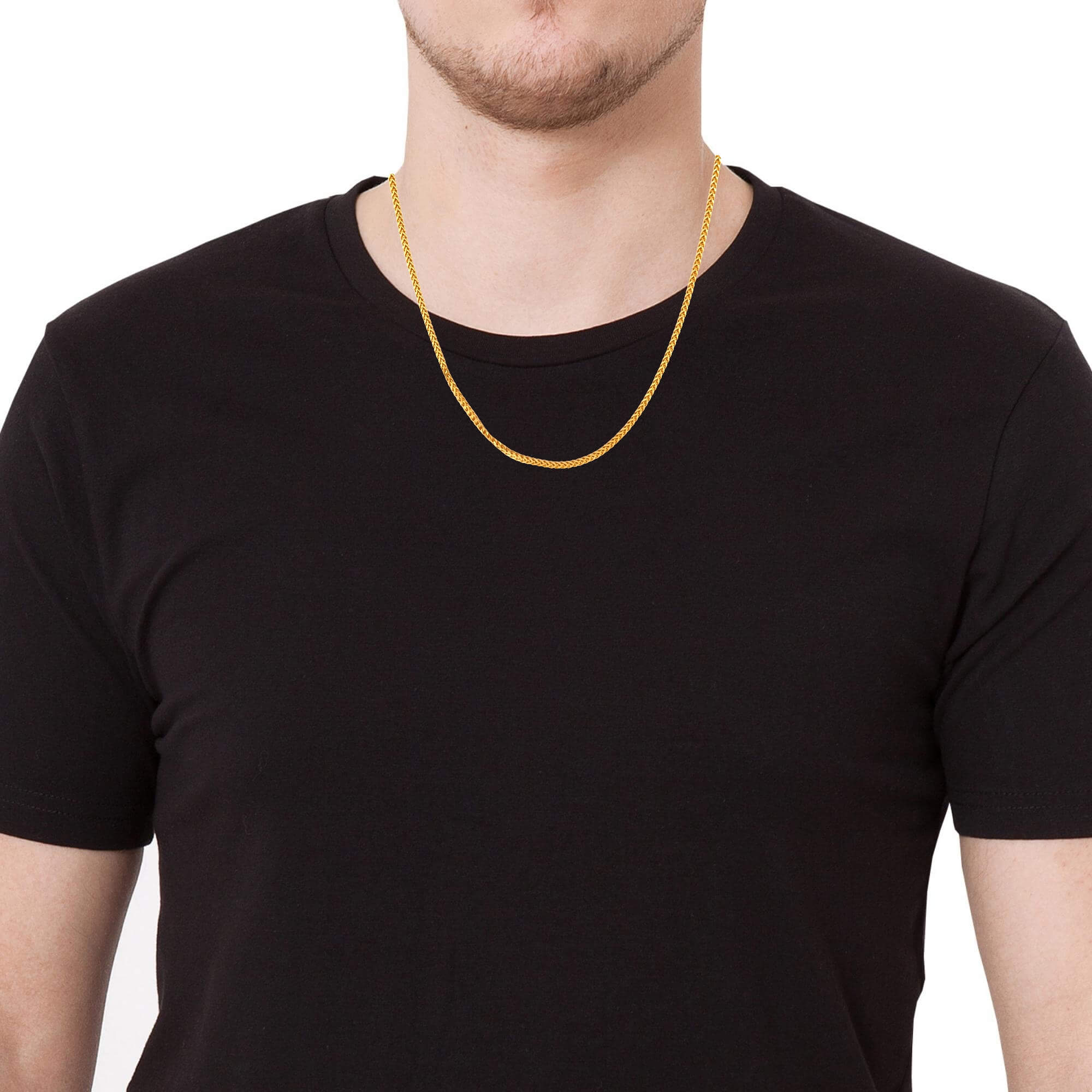 Refined Glaze 22K Gold Chain for Men
