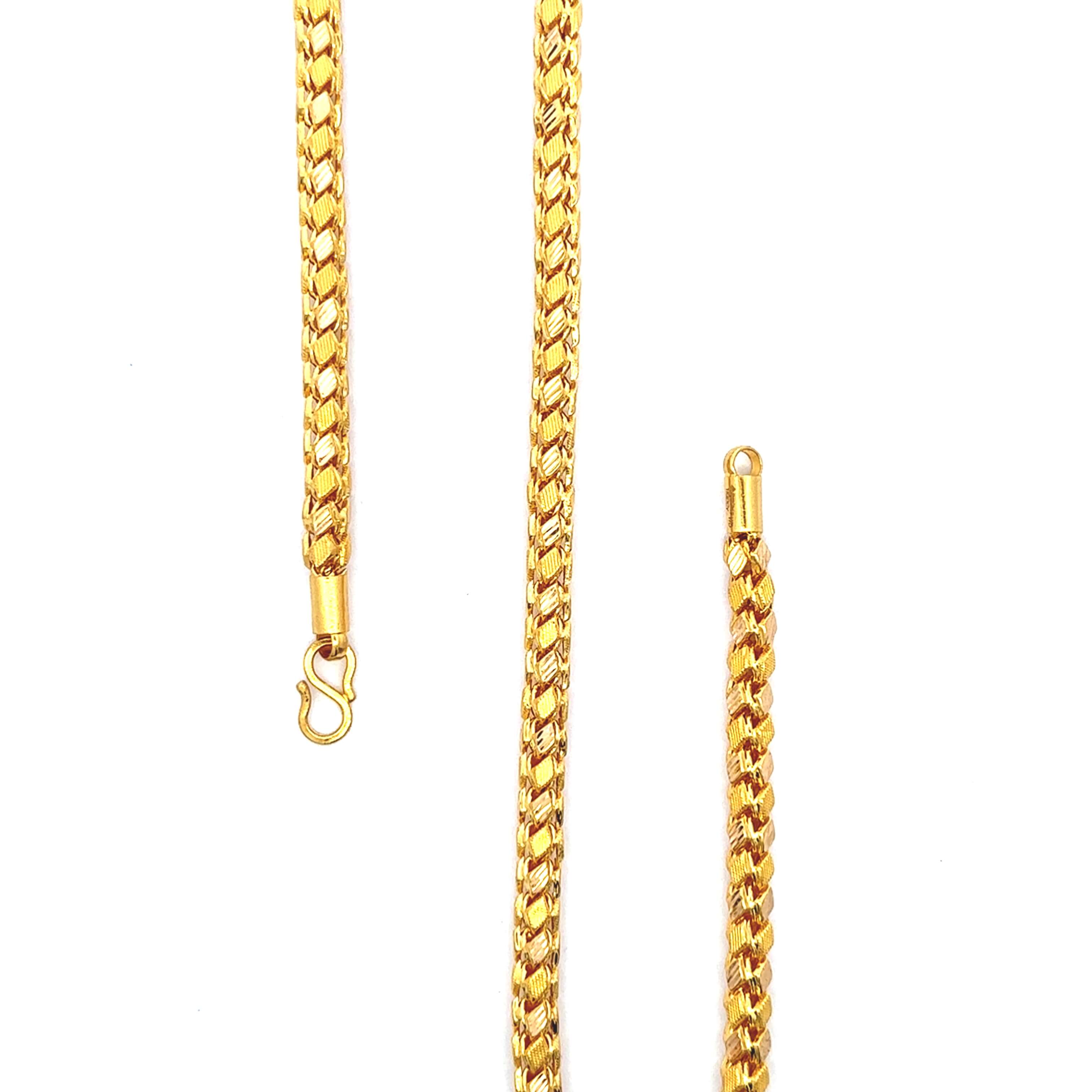 Regal and Bold 22K Gold Chain for Men