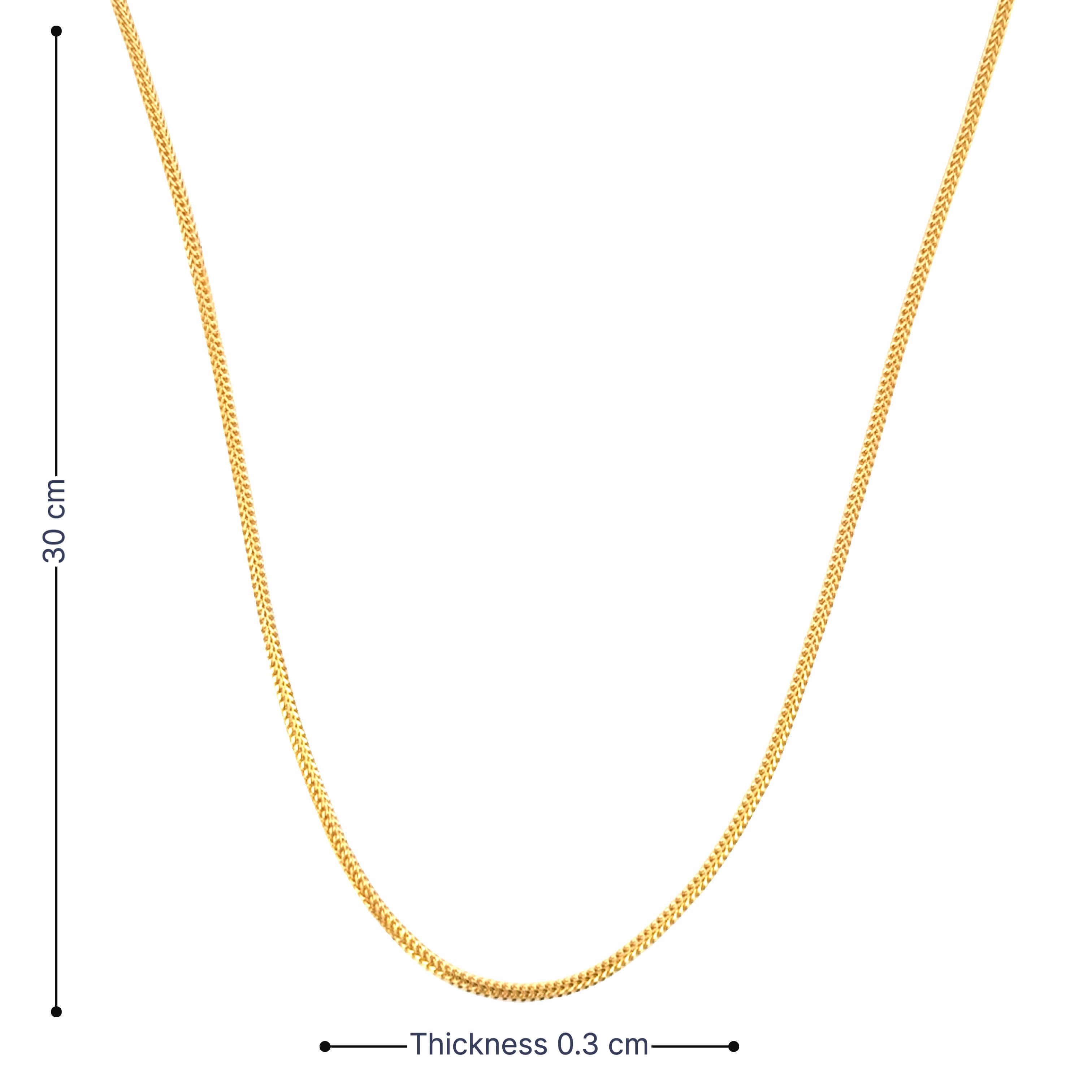 Pristine Glow 22K Gold Chain for Men