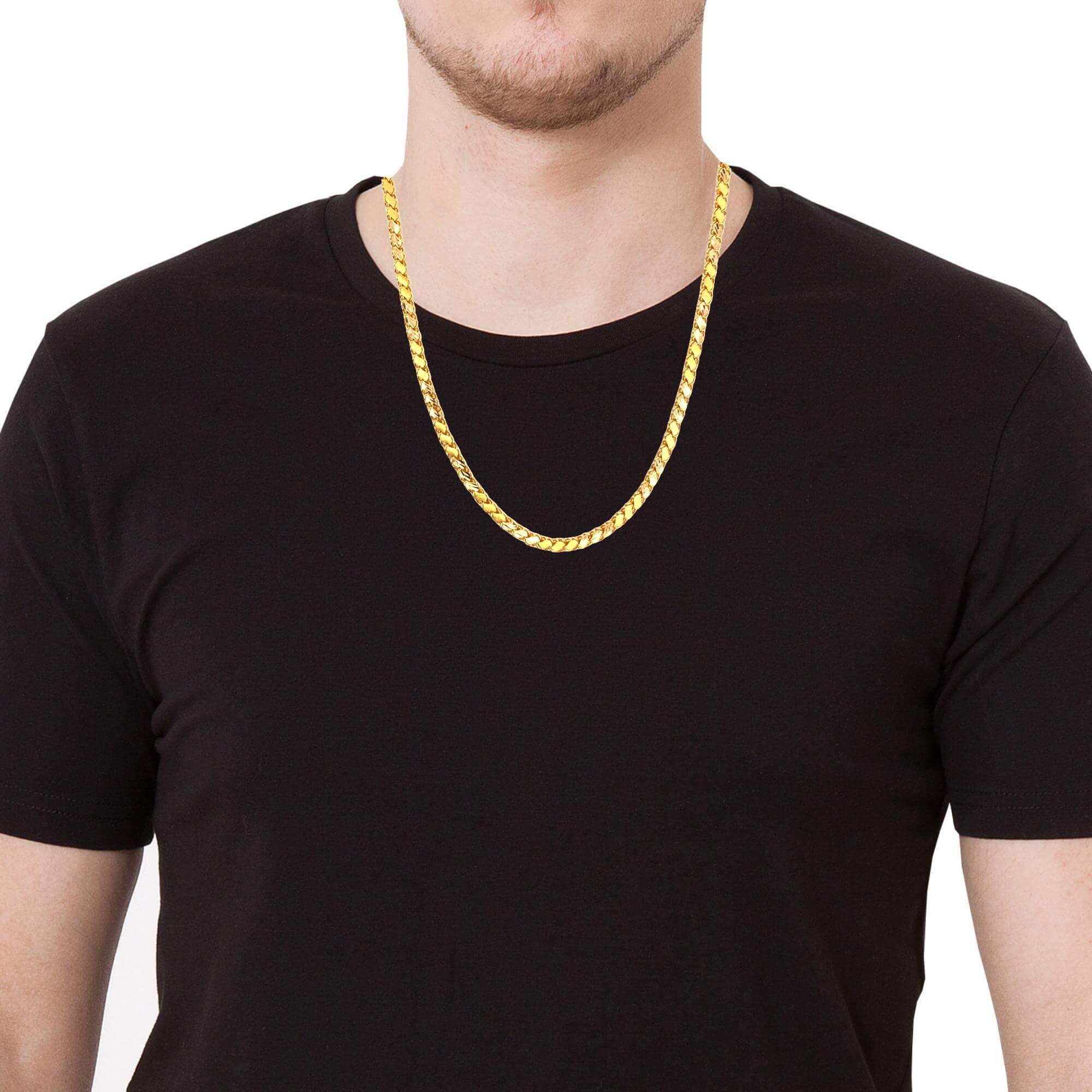 Brawny Aura 22K Gold Chain for Men