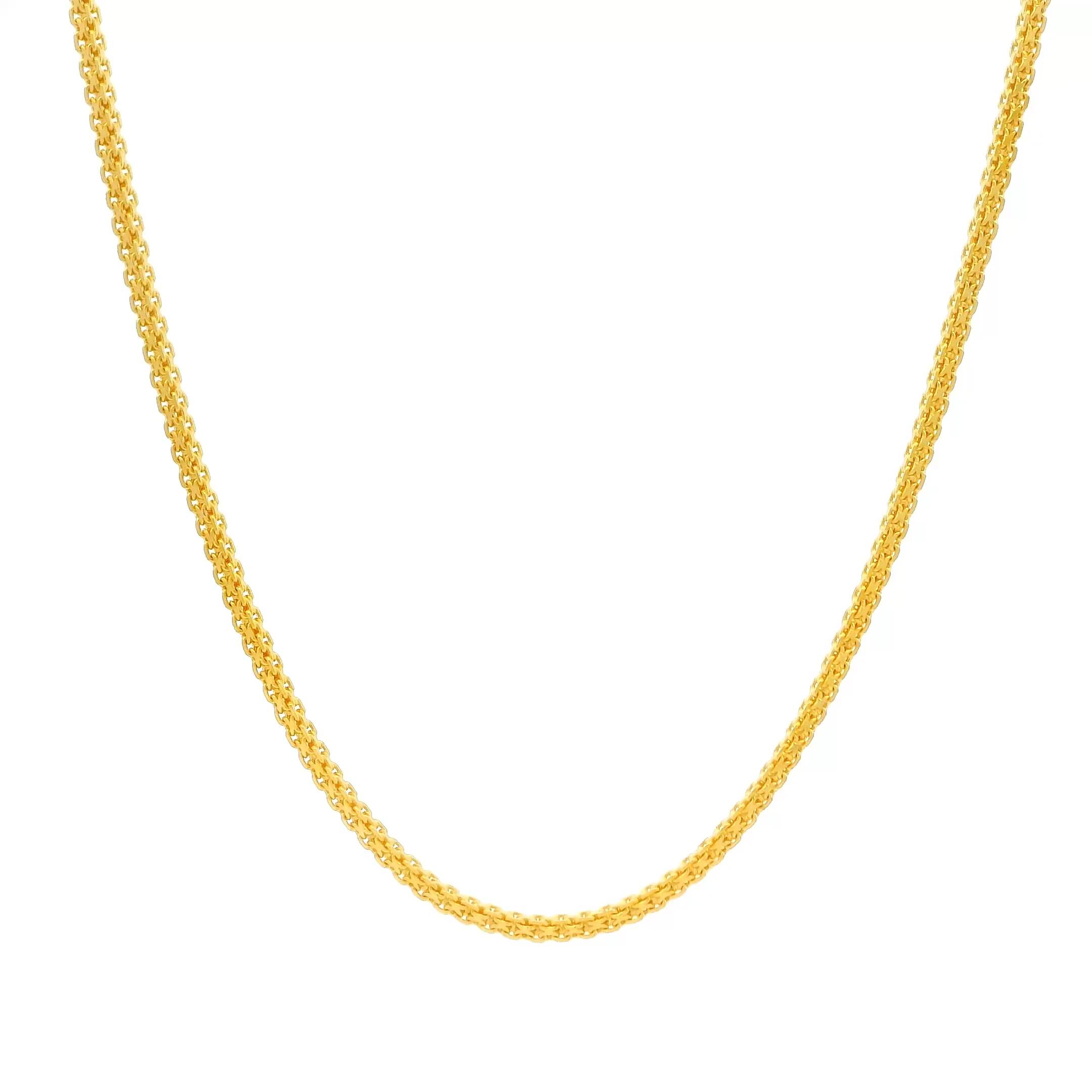 Polished Bold 22K Gold Chain for Men