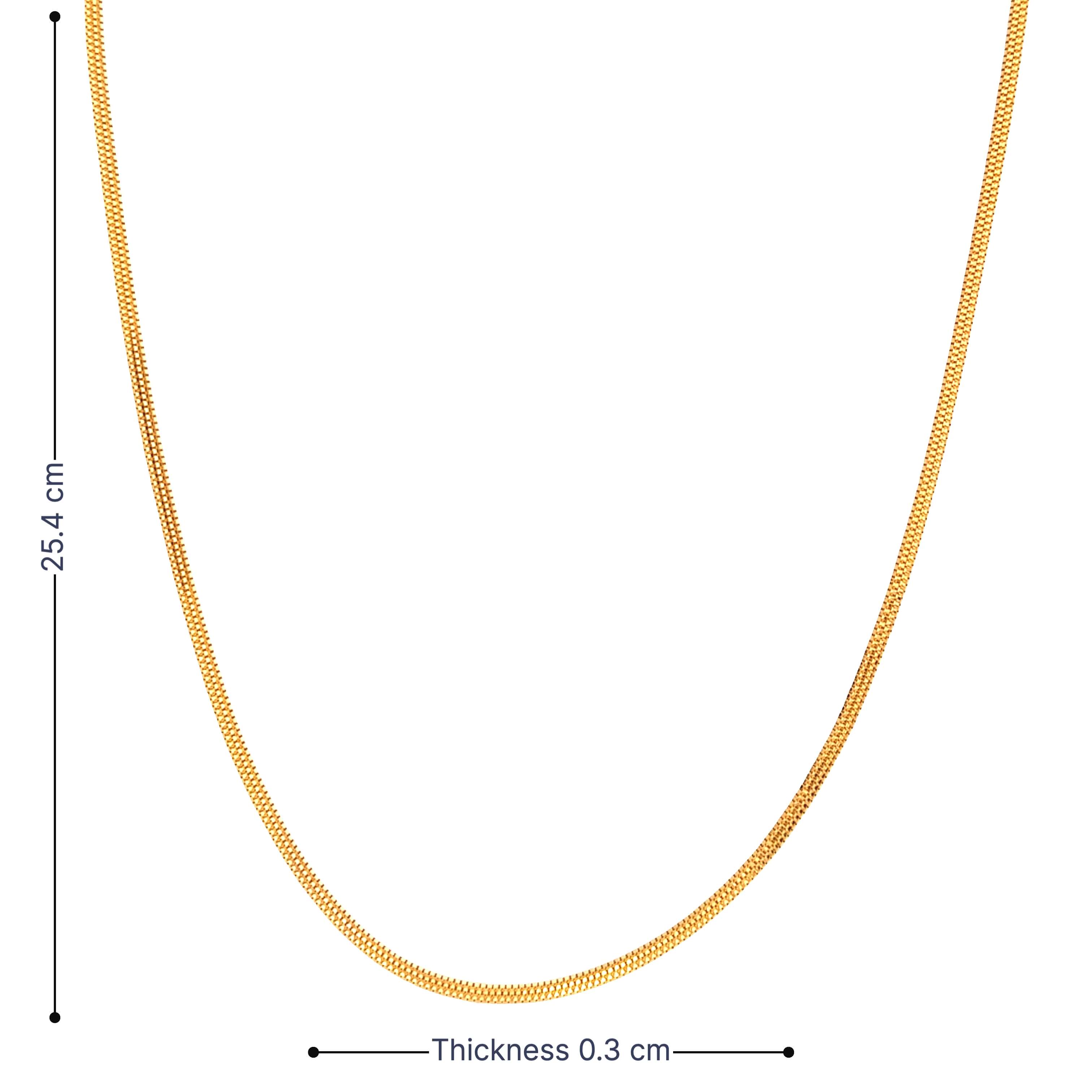 Posh Sleek 22K Gold Chain for Men