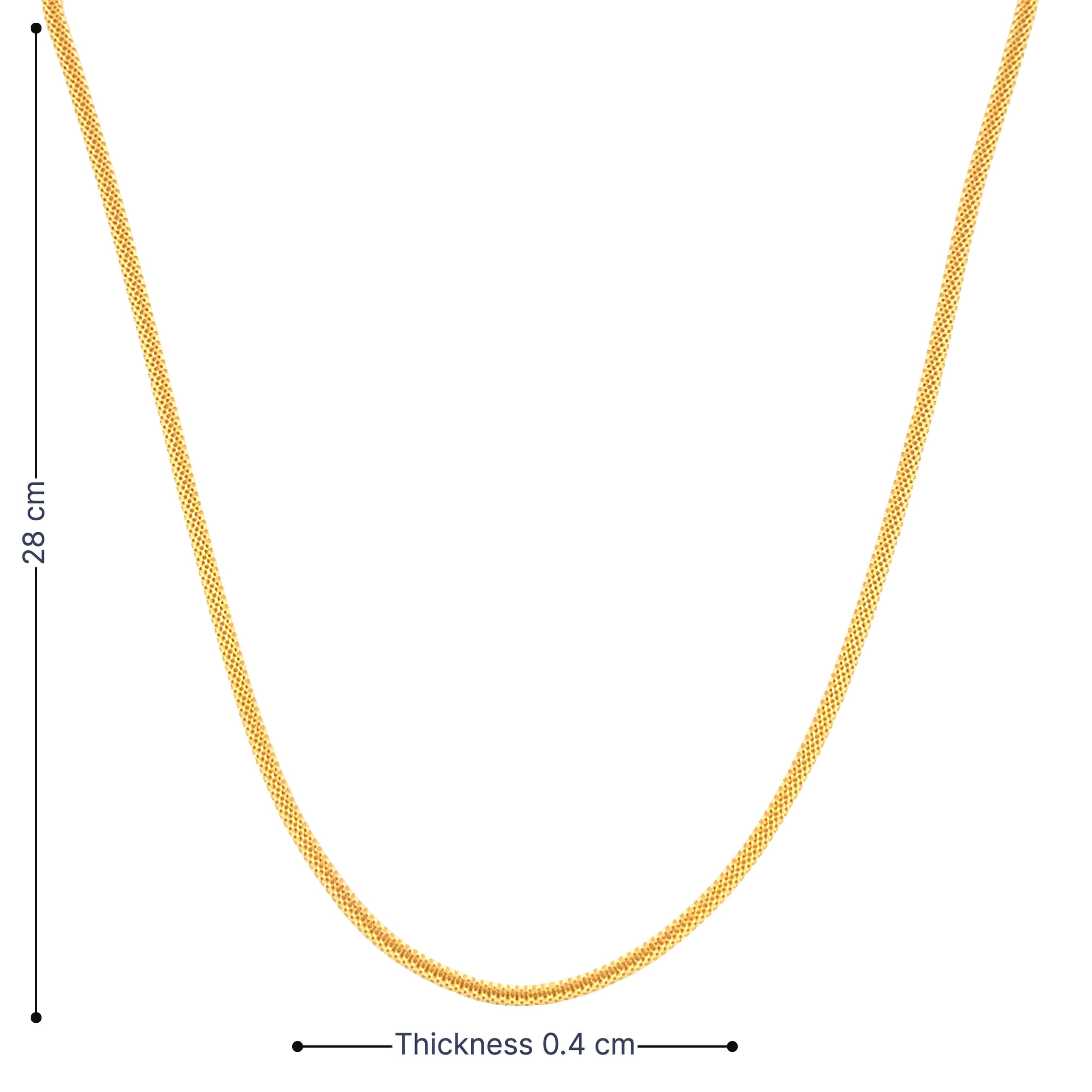 Husky Gleam 22K Gold Chain for Men