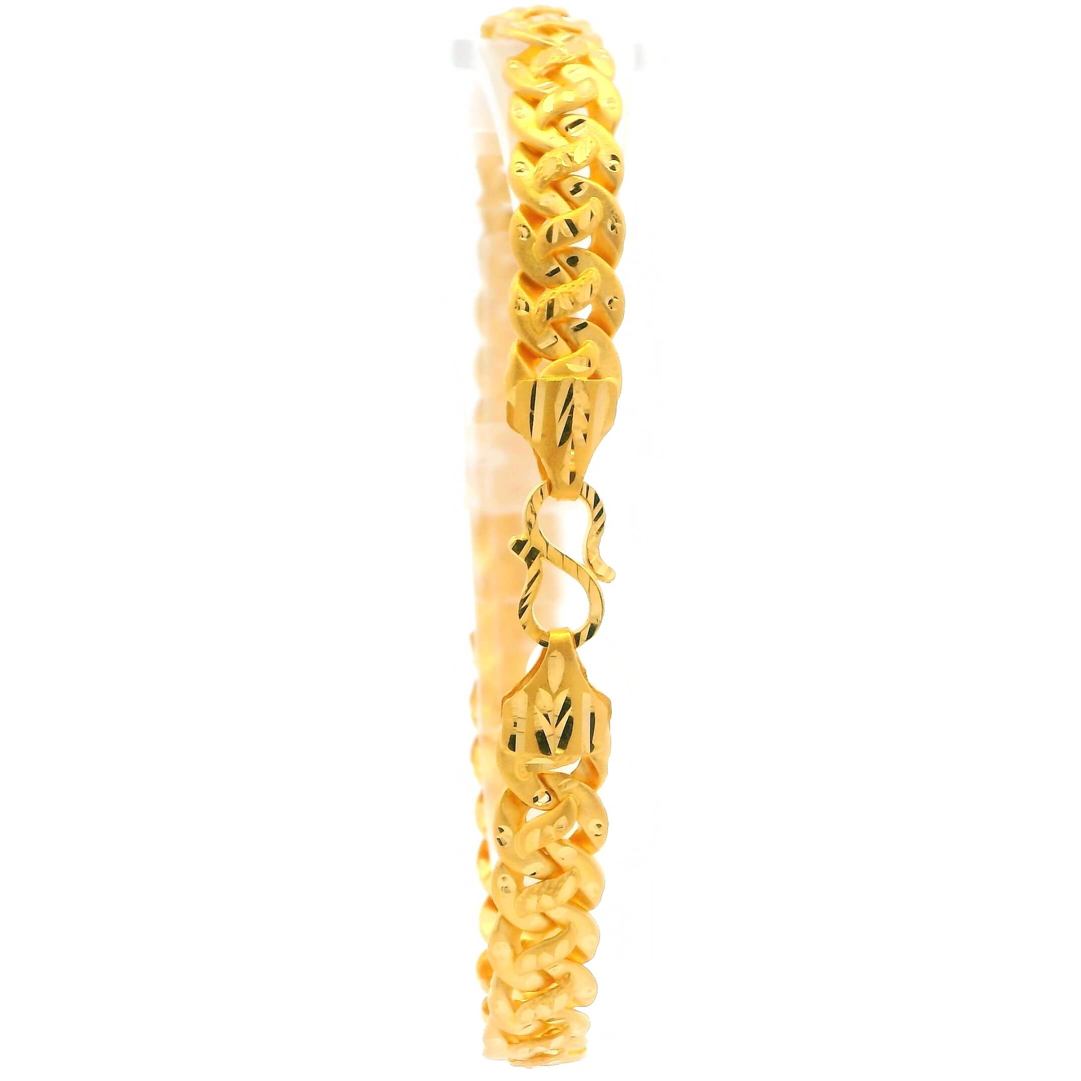 Sauve 22K Golden Chain Mens Bracelet