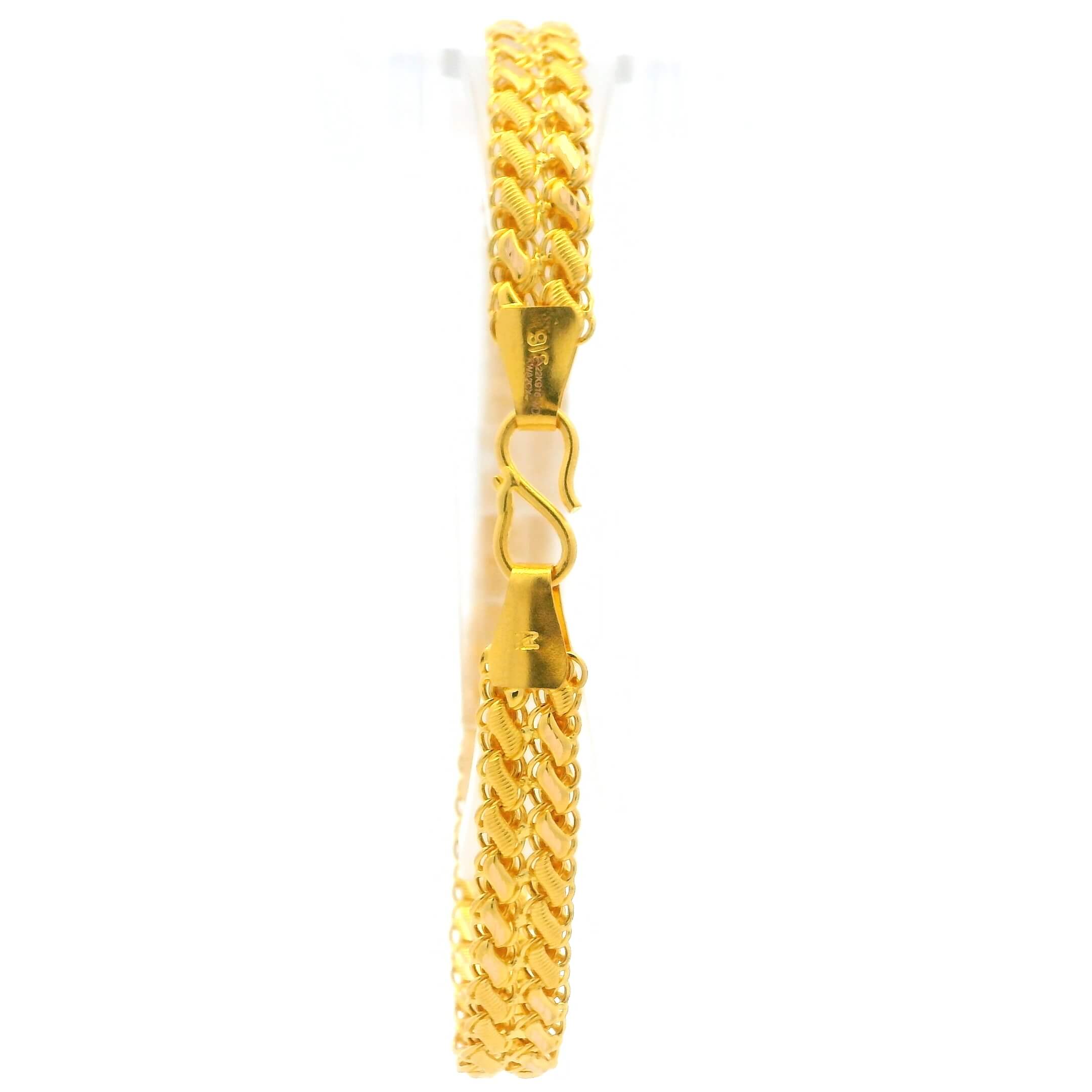 Rugged Elegance 22K Gold Bracelet for Men