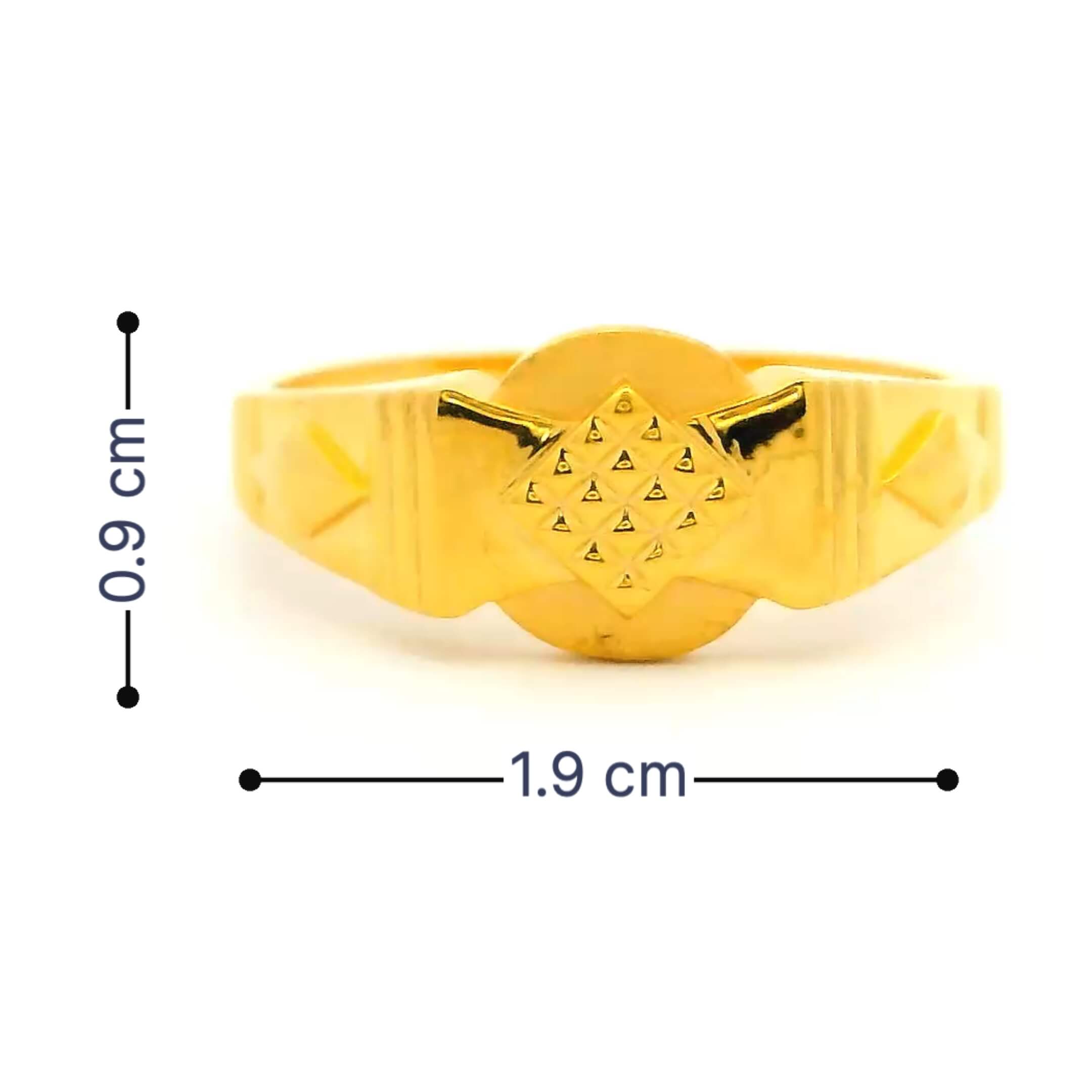 Burnished Elegant Gold Ring for Men