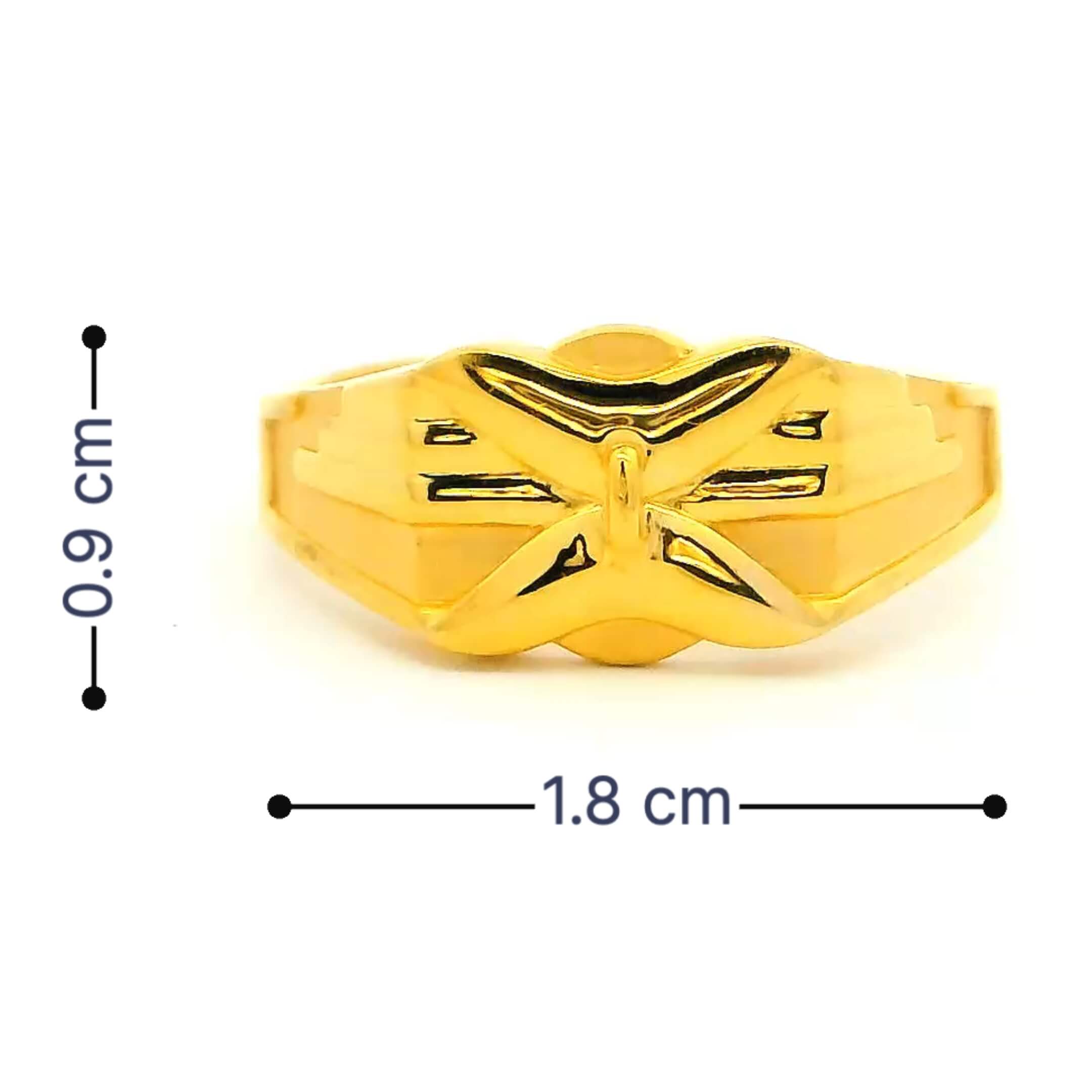Bright and Stout Gold Ring for Men