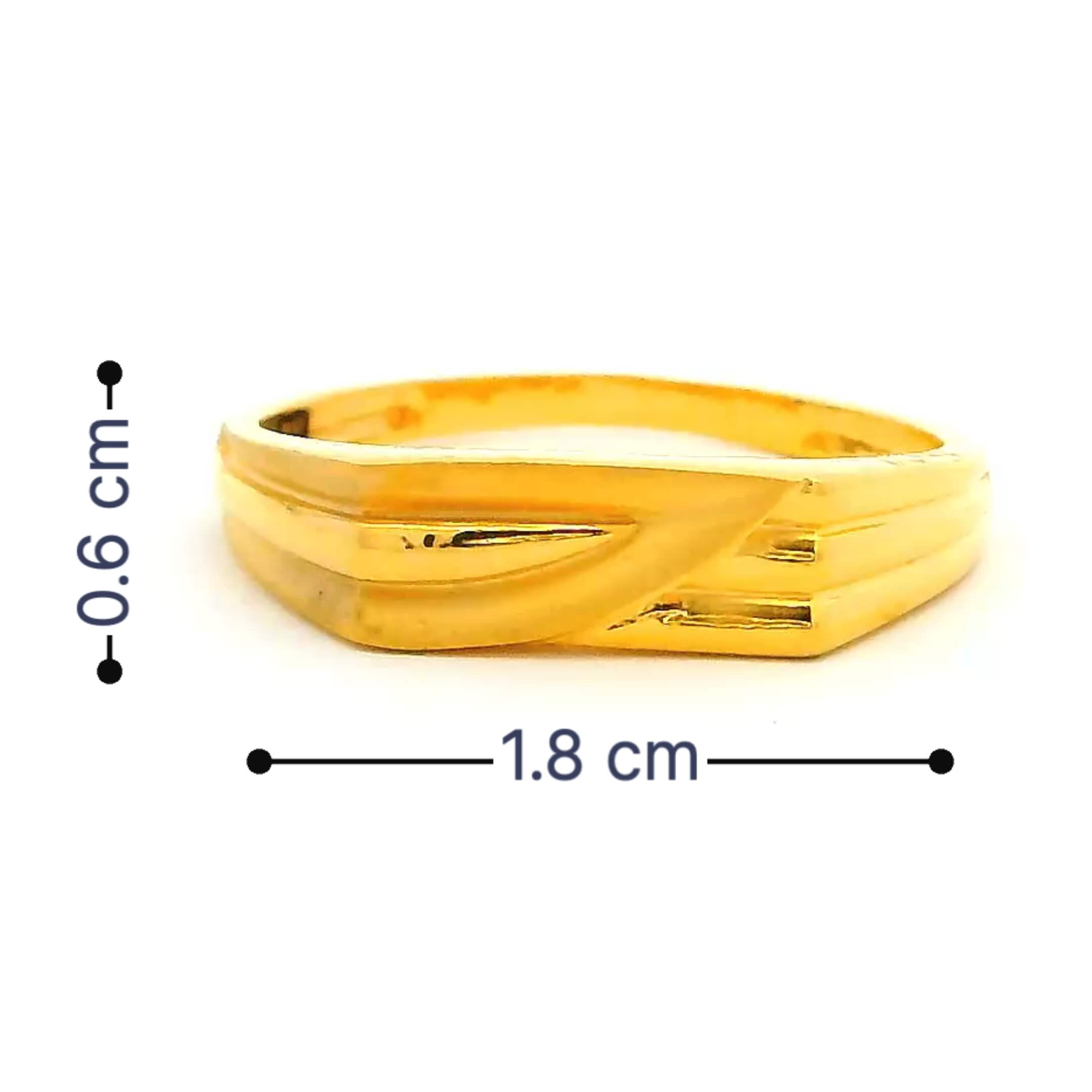 Resilient Radiance Gold Ring for Men