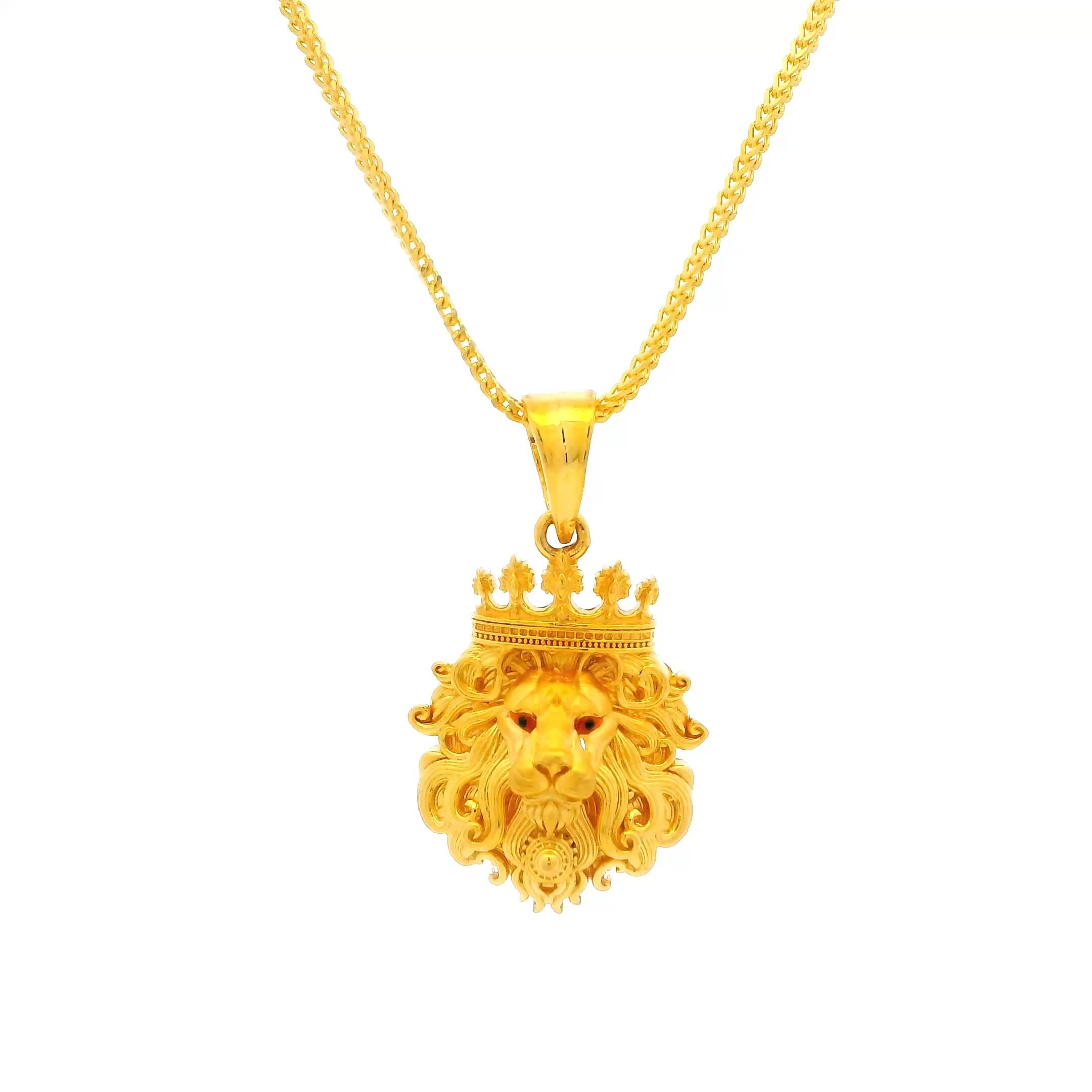Mighty Roar 22K Gold Locket for Men