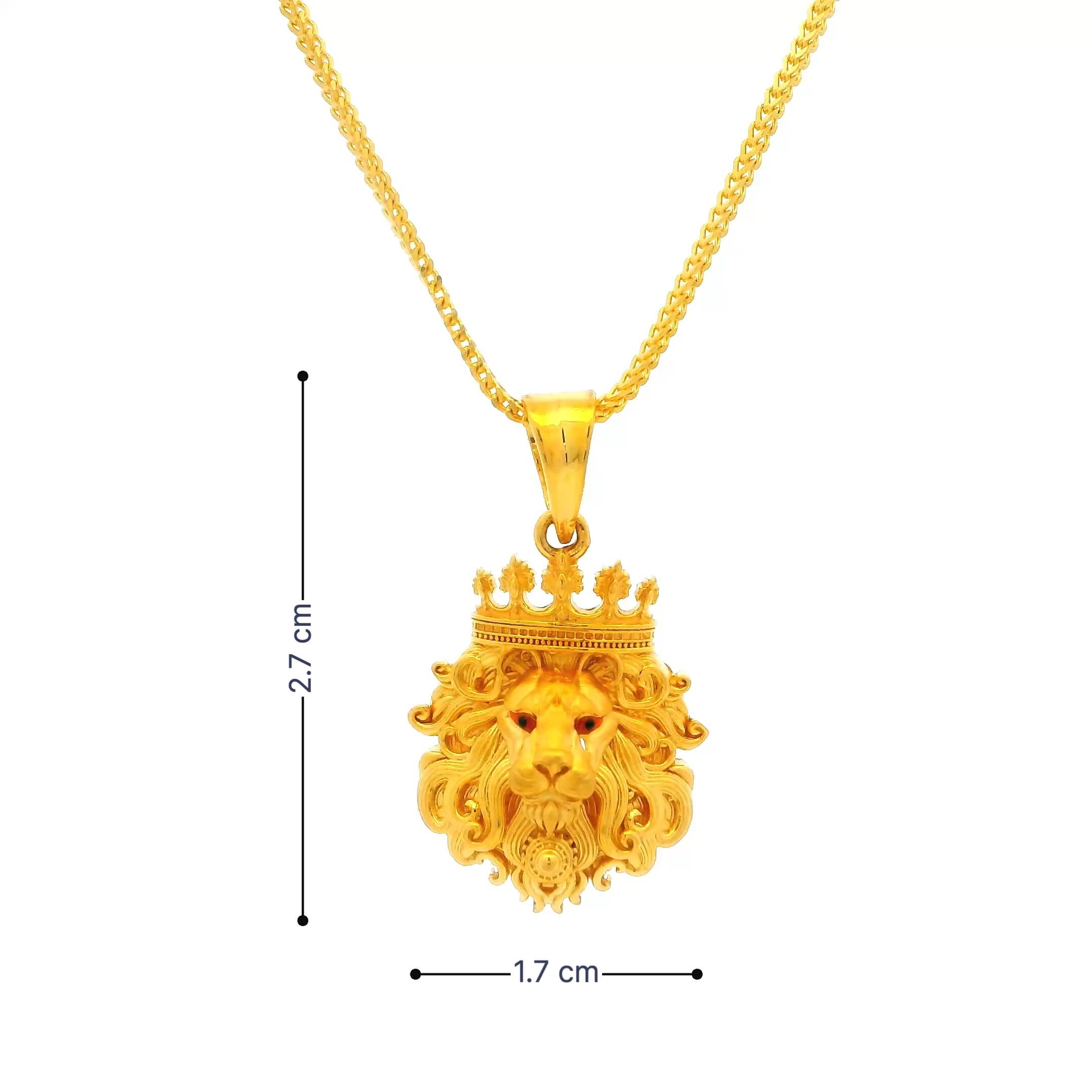 Mighty Roar 22K Gold Locket for Men