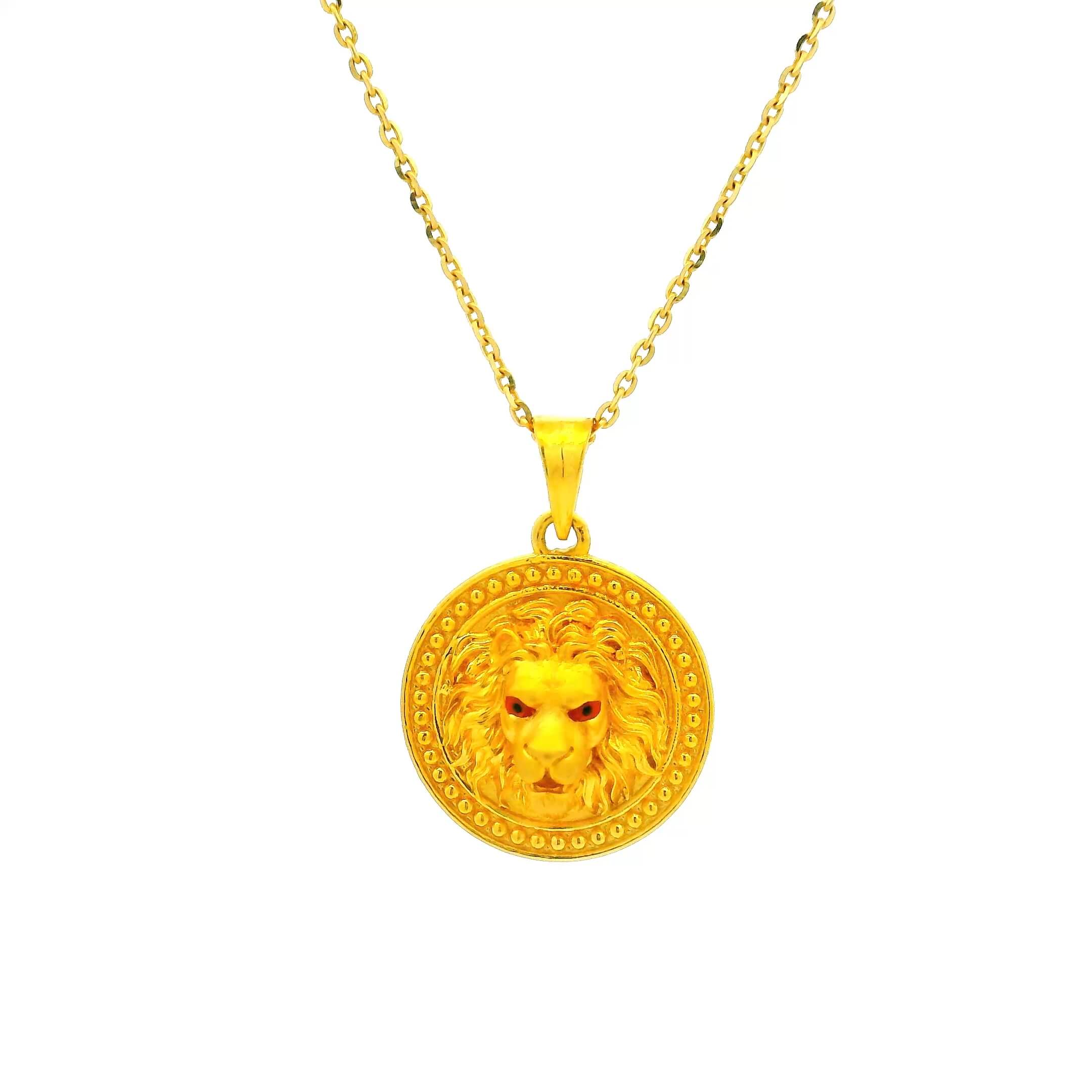 Robust Brilliance Gold Lion Locket
