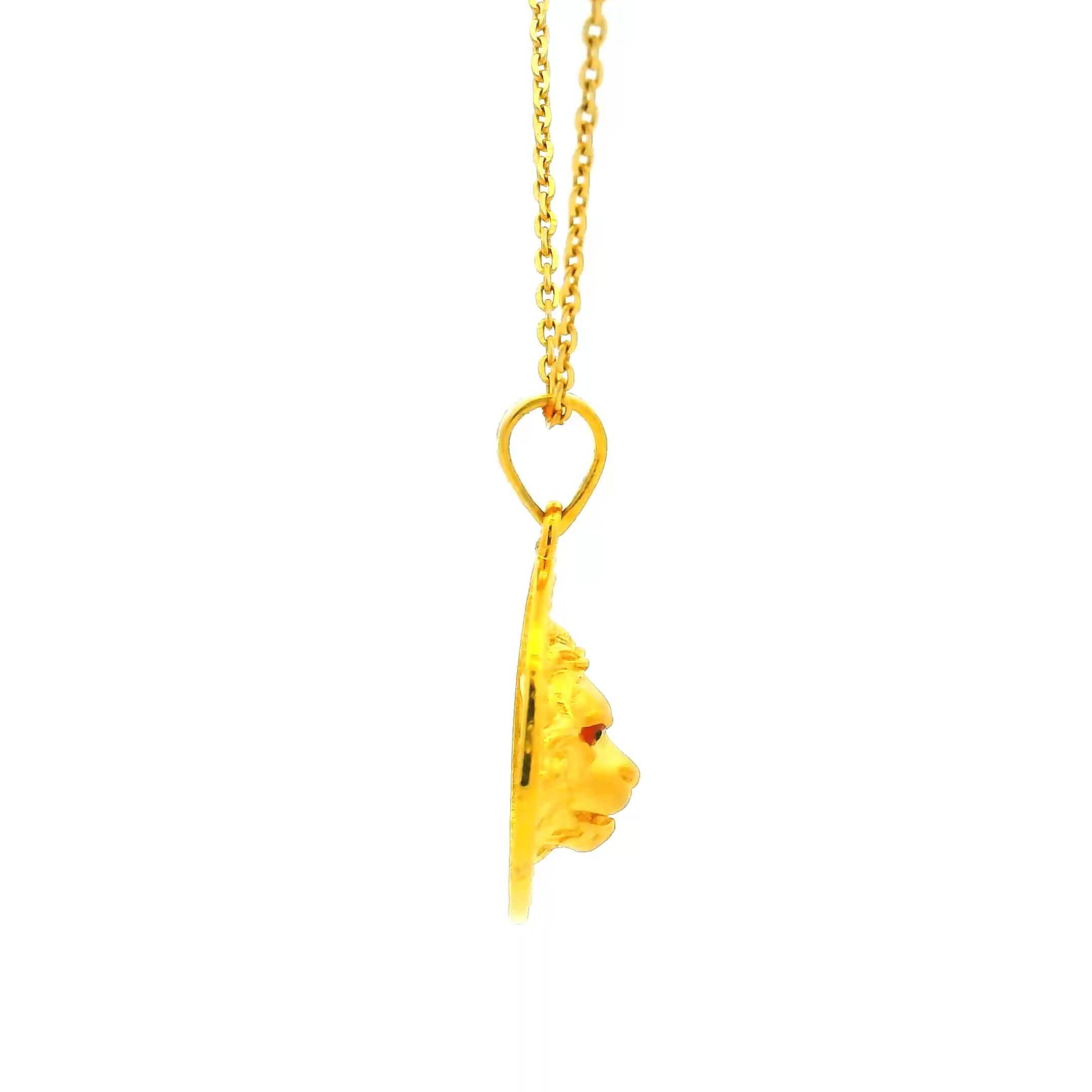 Robust Brilliance Gold Lion Locket